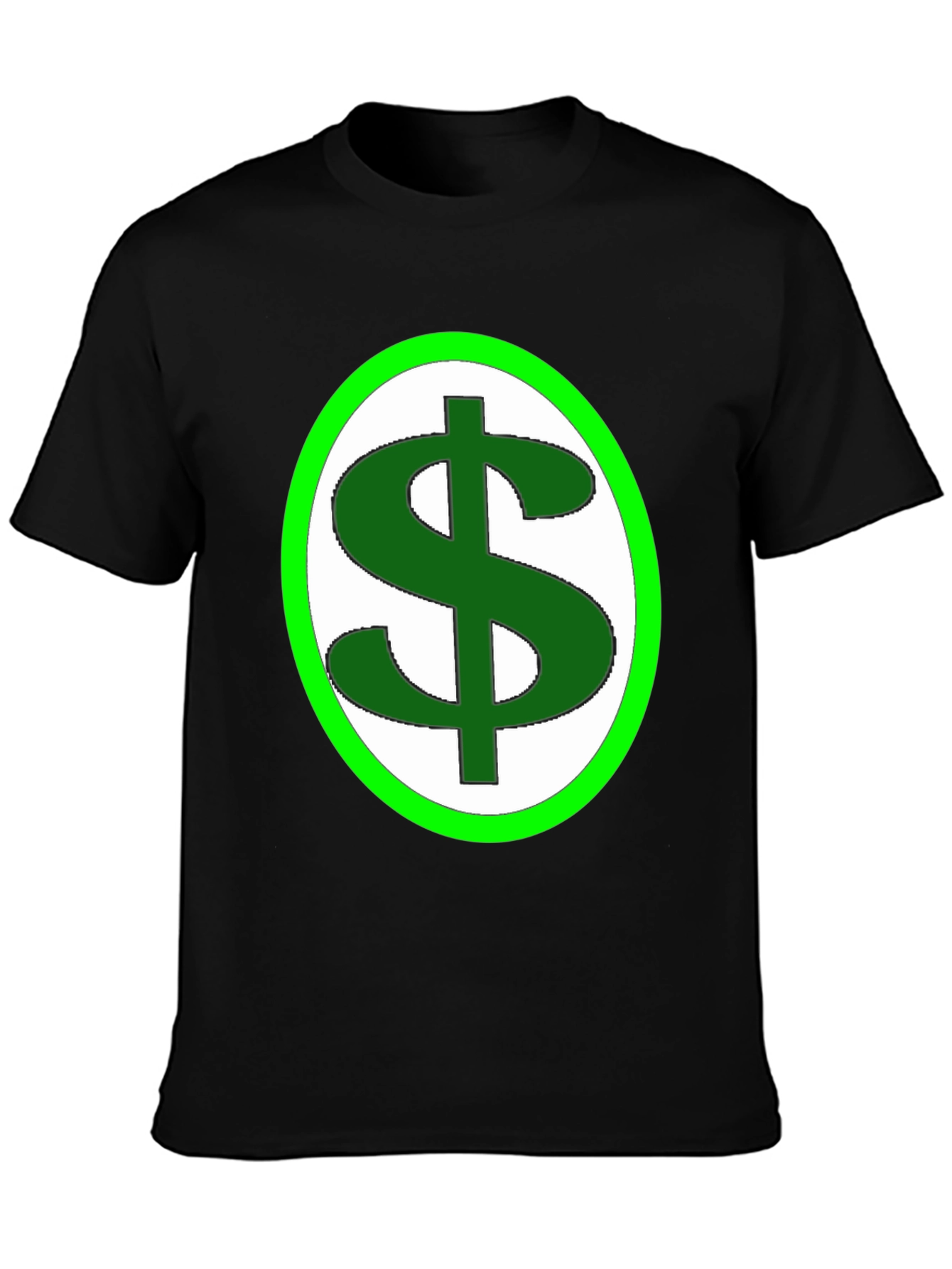Dollar Sign Graphic Tee - Black