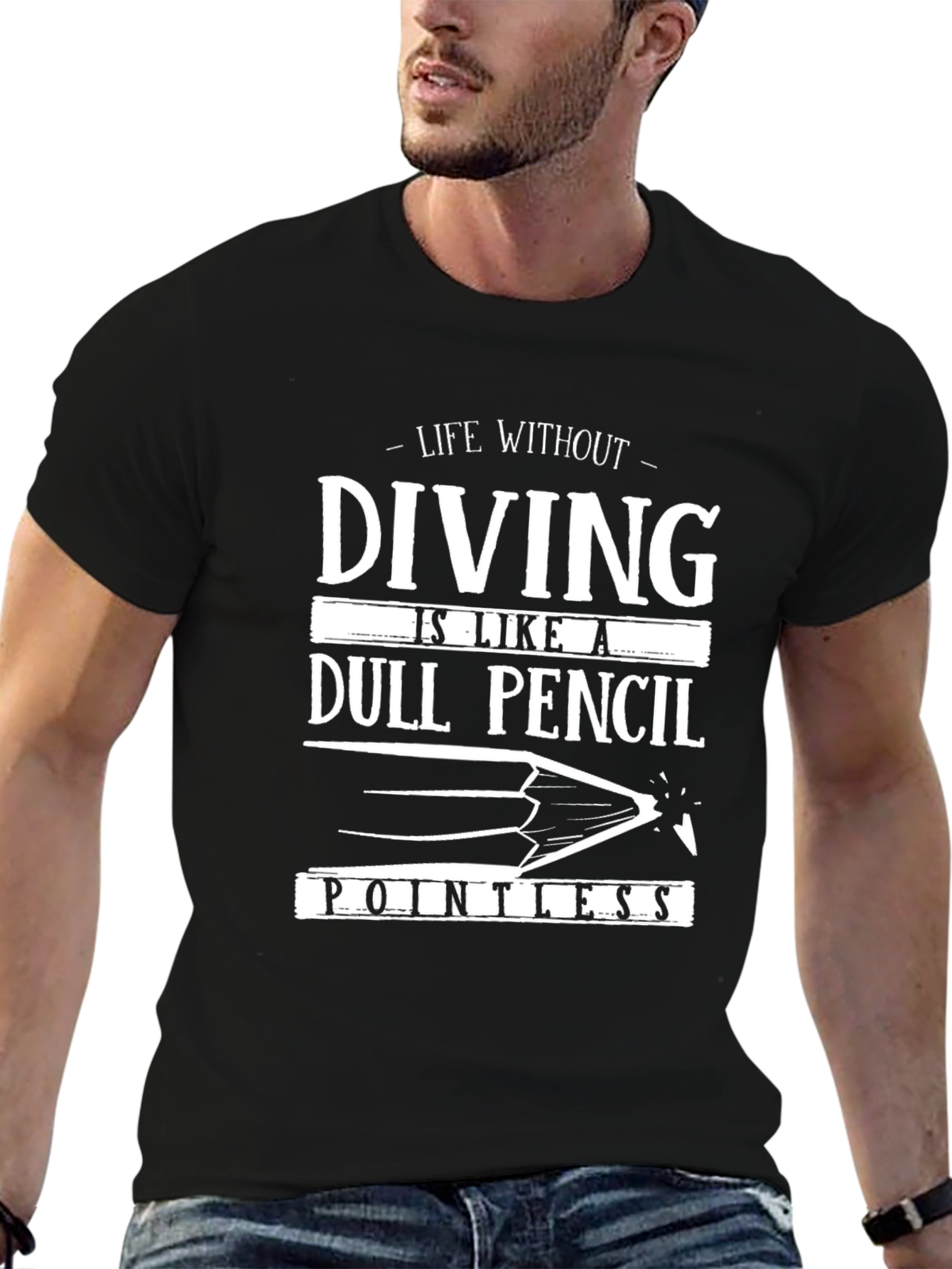 Diving Dull Pencil Graphic Tee