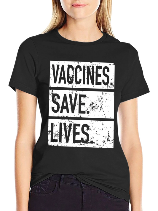 Vaccines Save Lives Graphic Tee - Black