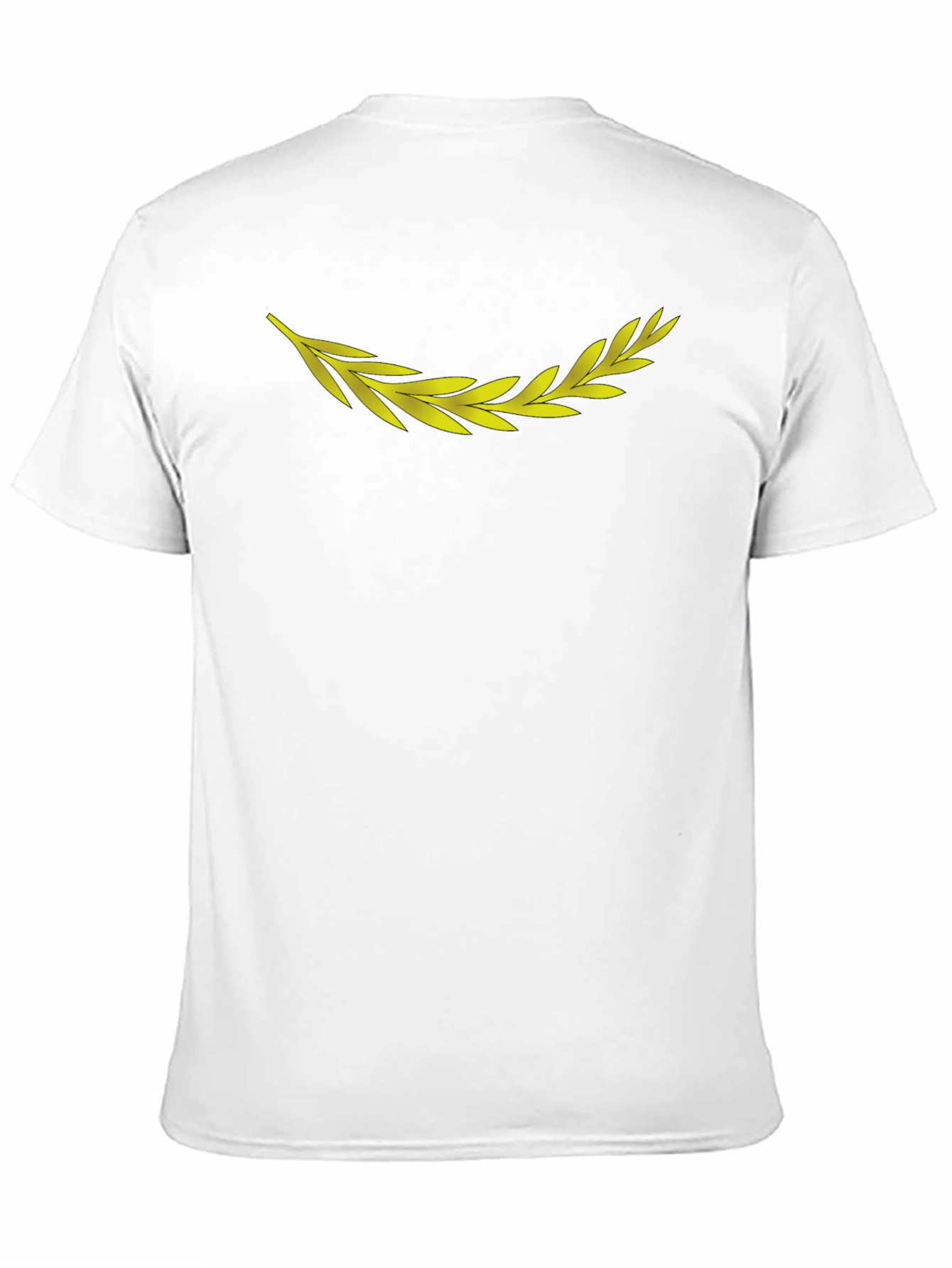 Mens Black T-Shirt with Golden Laurel Wreath