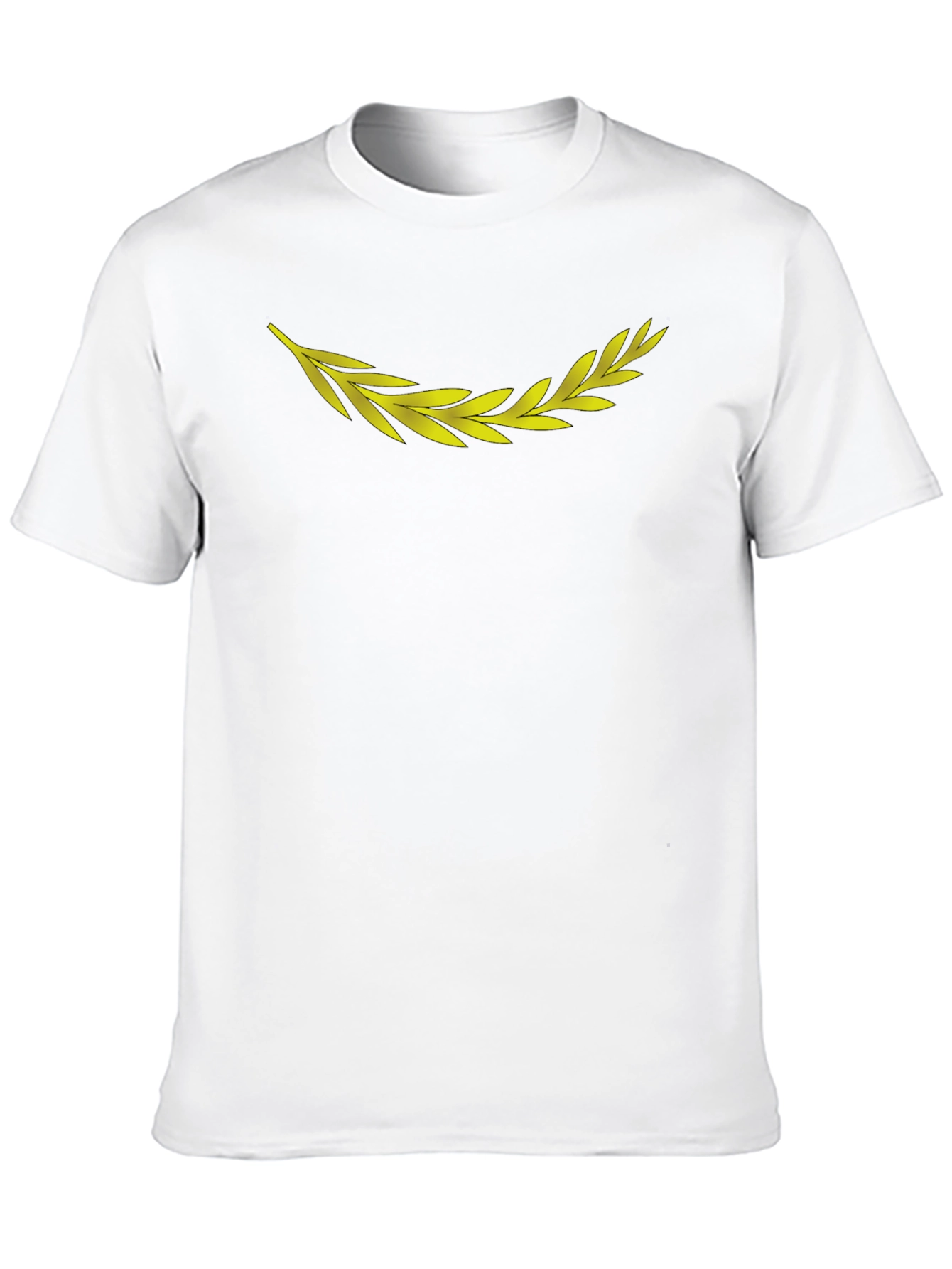 Mens Black T-Shirt with Golden Laurel Wreath