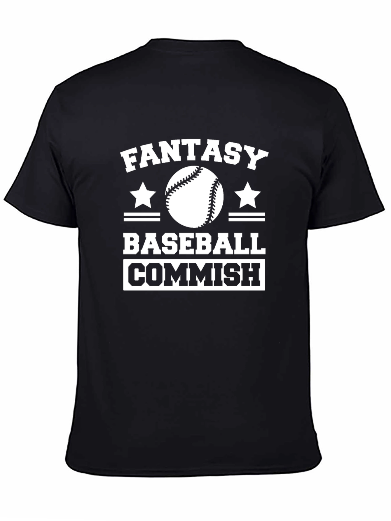 Fantasy Baseball Commish T-Shirt - Black