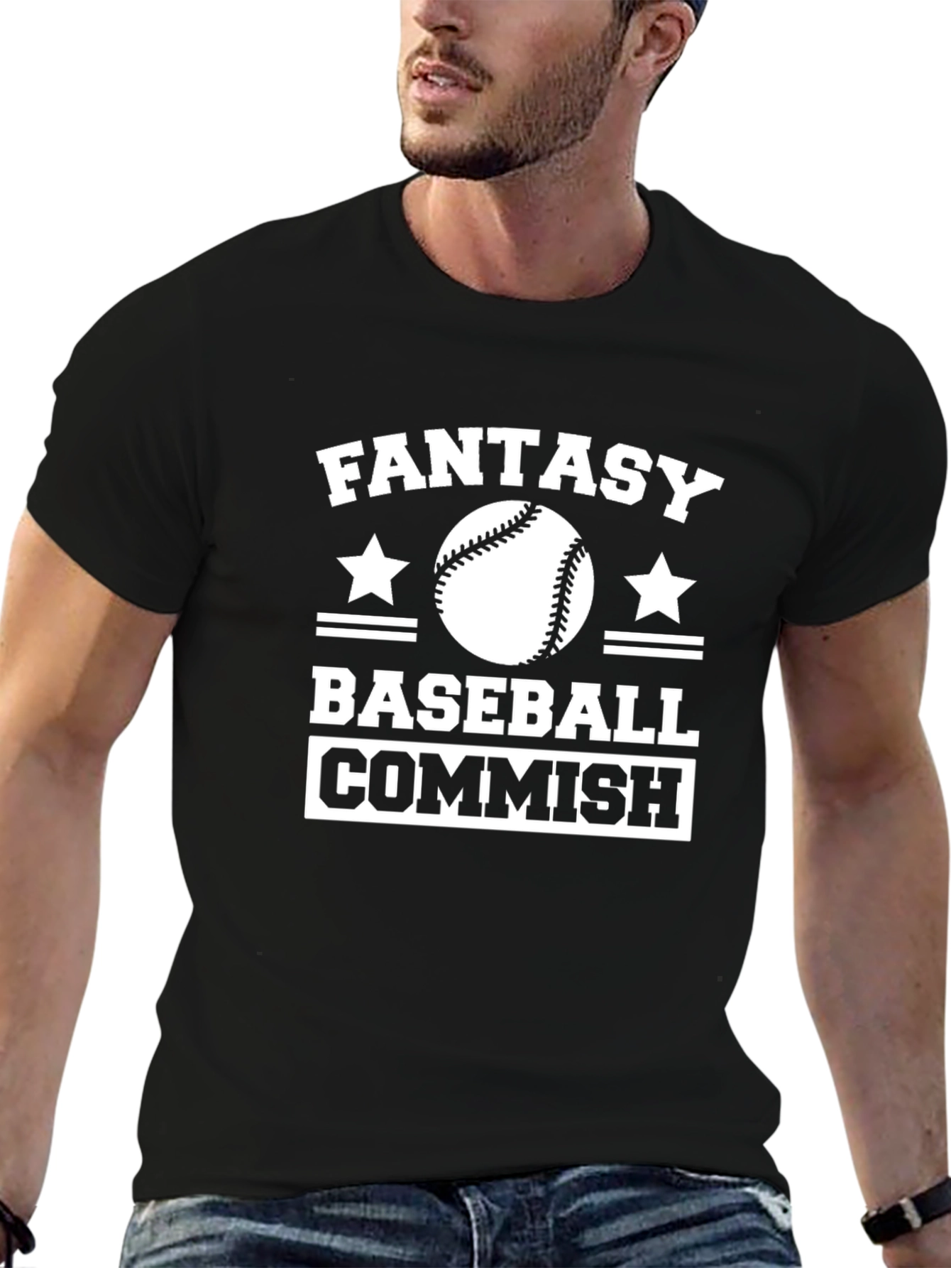 Fantasy Baseball Commish T-Shirt - Black