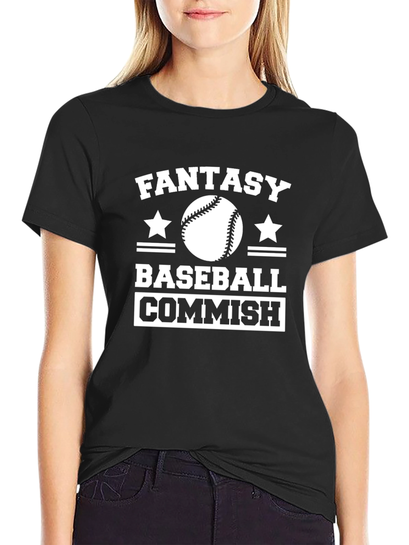 Fantasy Baseball Commish T-Shirt - Black