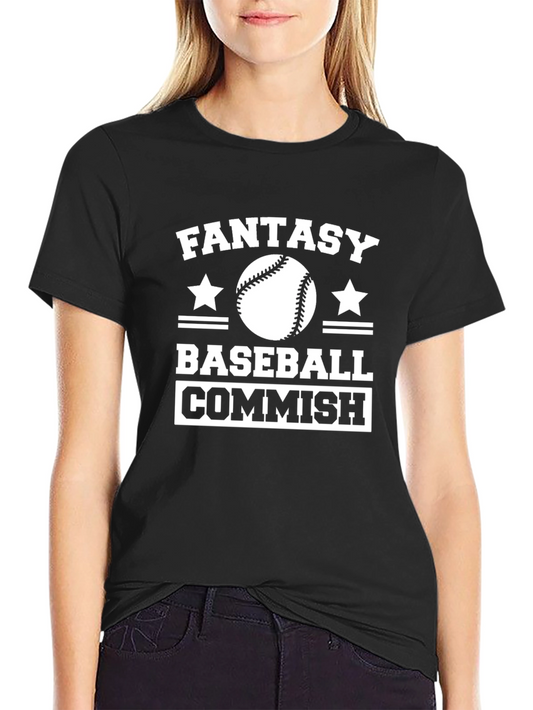 Fantasy Baseball Commish T-Shirt - Black