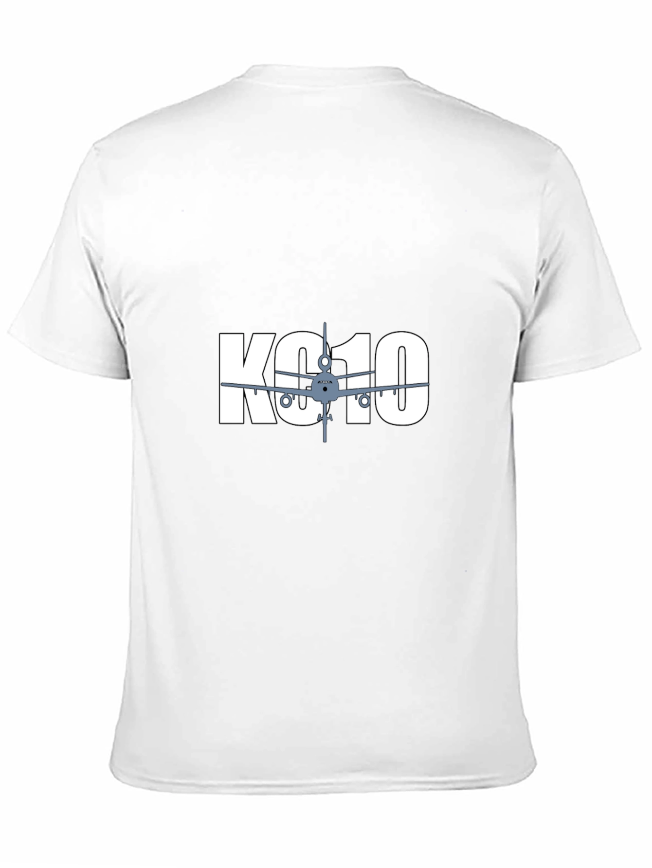 KC10 Airplane Graphic T-Shirt - Black Crew Neck Tee