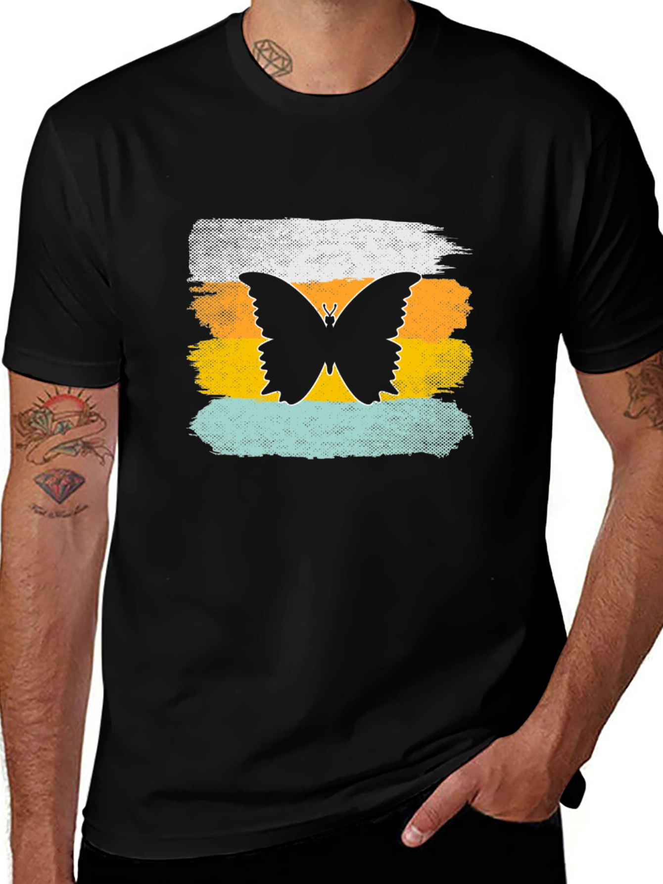 Butterfly Graphic T-Shirt - Black