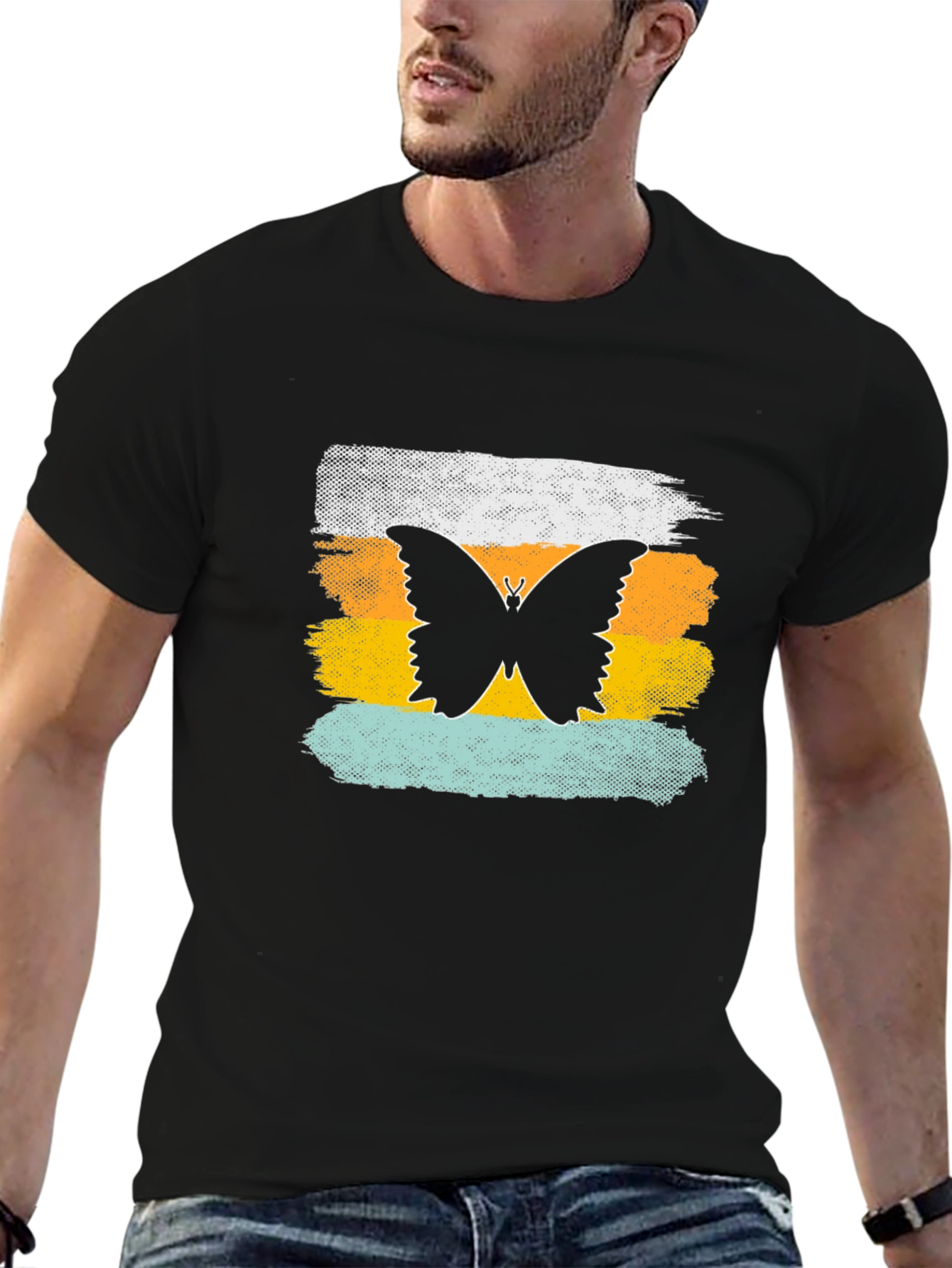 Butterfly Graphic T-Shirt - Black