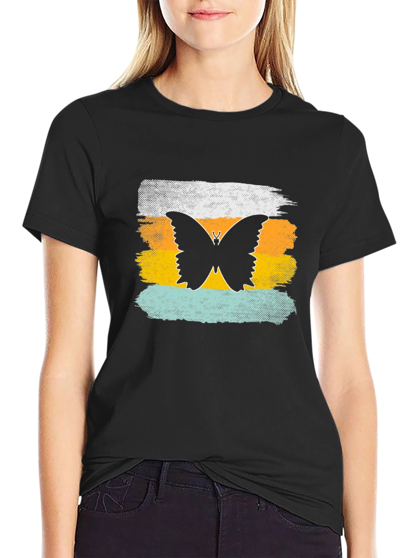 Butterfly Graphic T-Shirt - Black