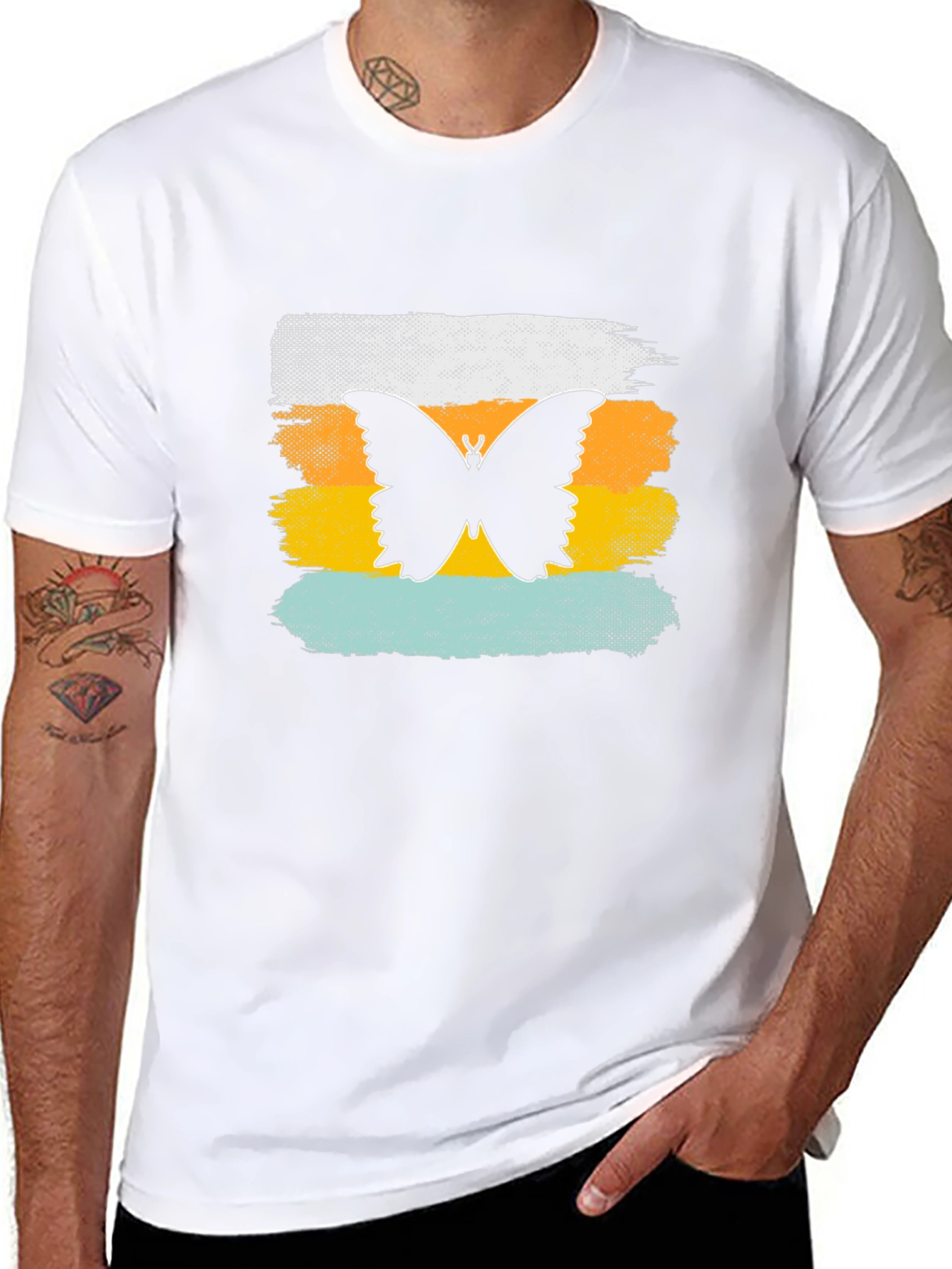 Butterfly Graphic T-Shirt - Black