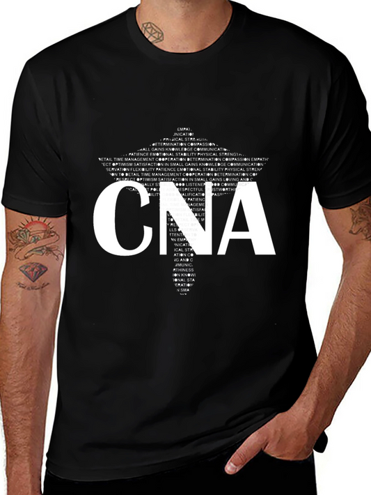 CNA Word Art T-Shirt - Certified Nursing Assistant Apparel