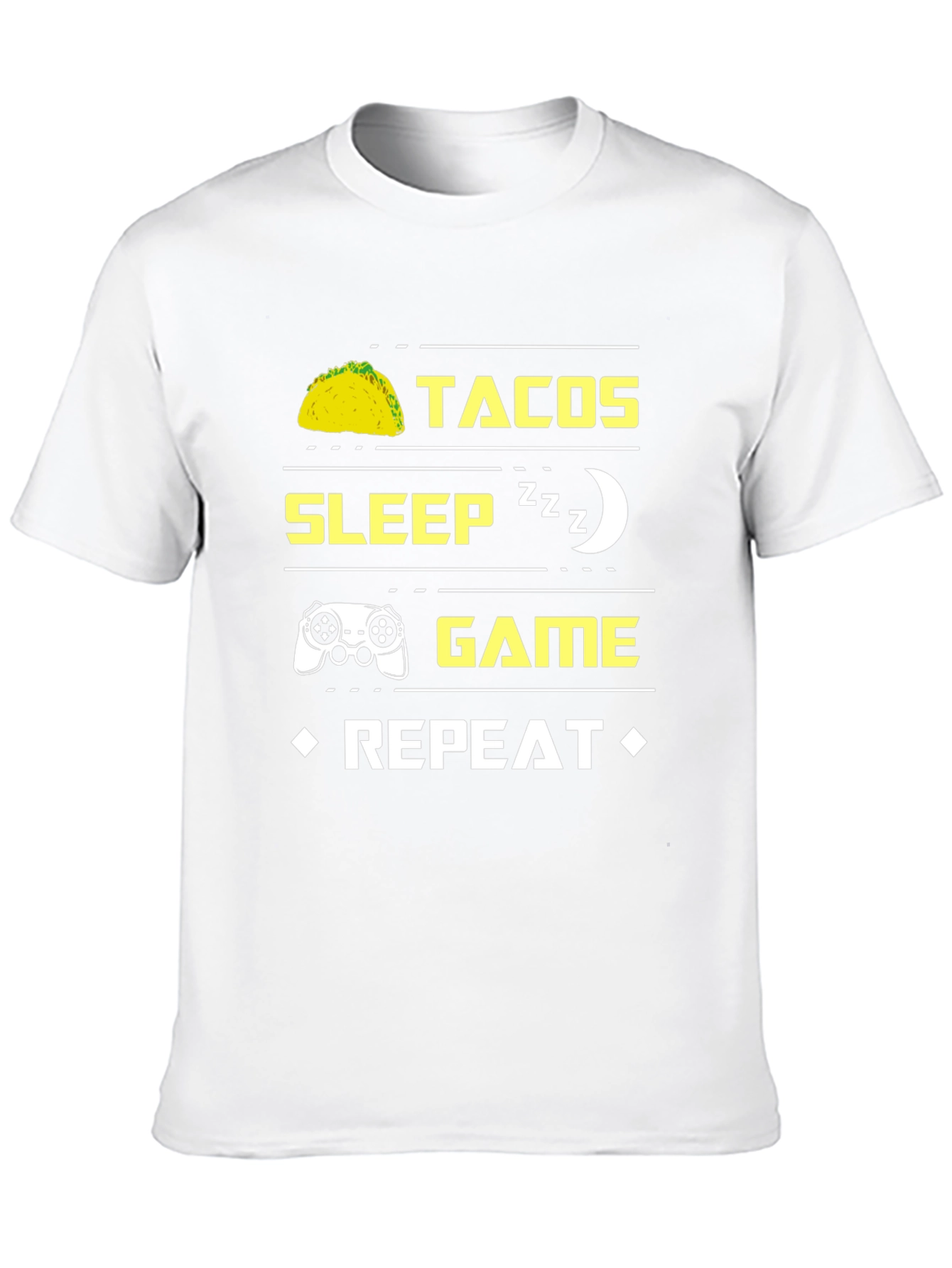 Tacos Sleep Game Repeat Graphic Tee