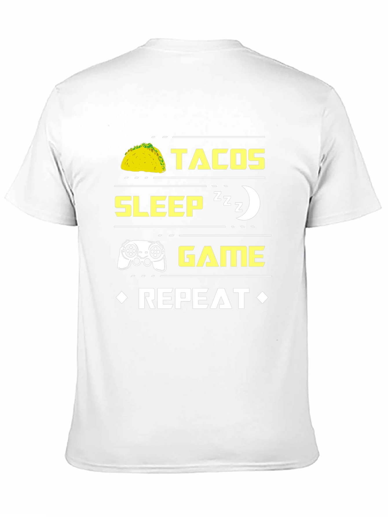 Tacos Sleep Game Repeat Graphic Tee