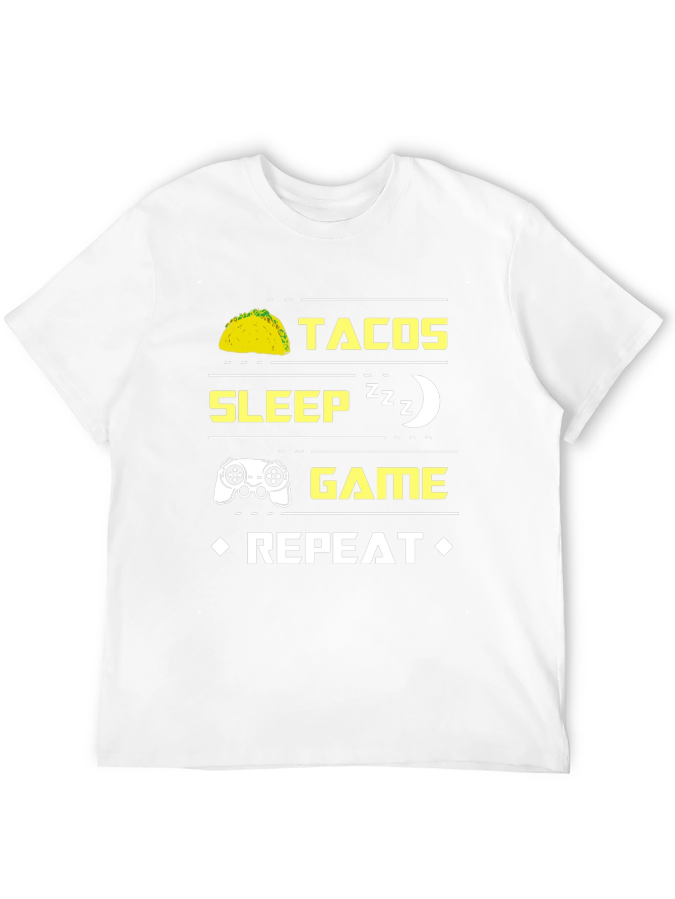 Tacos Sleep Game Repeat Graphic Tee