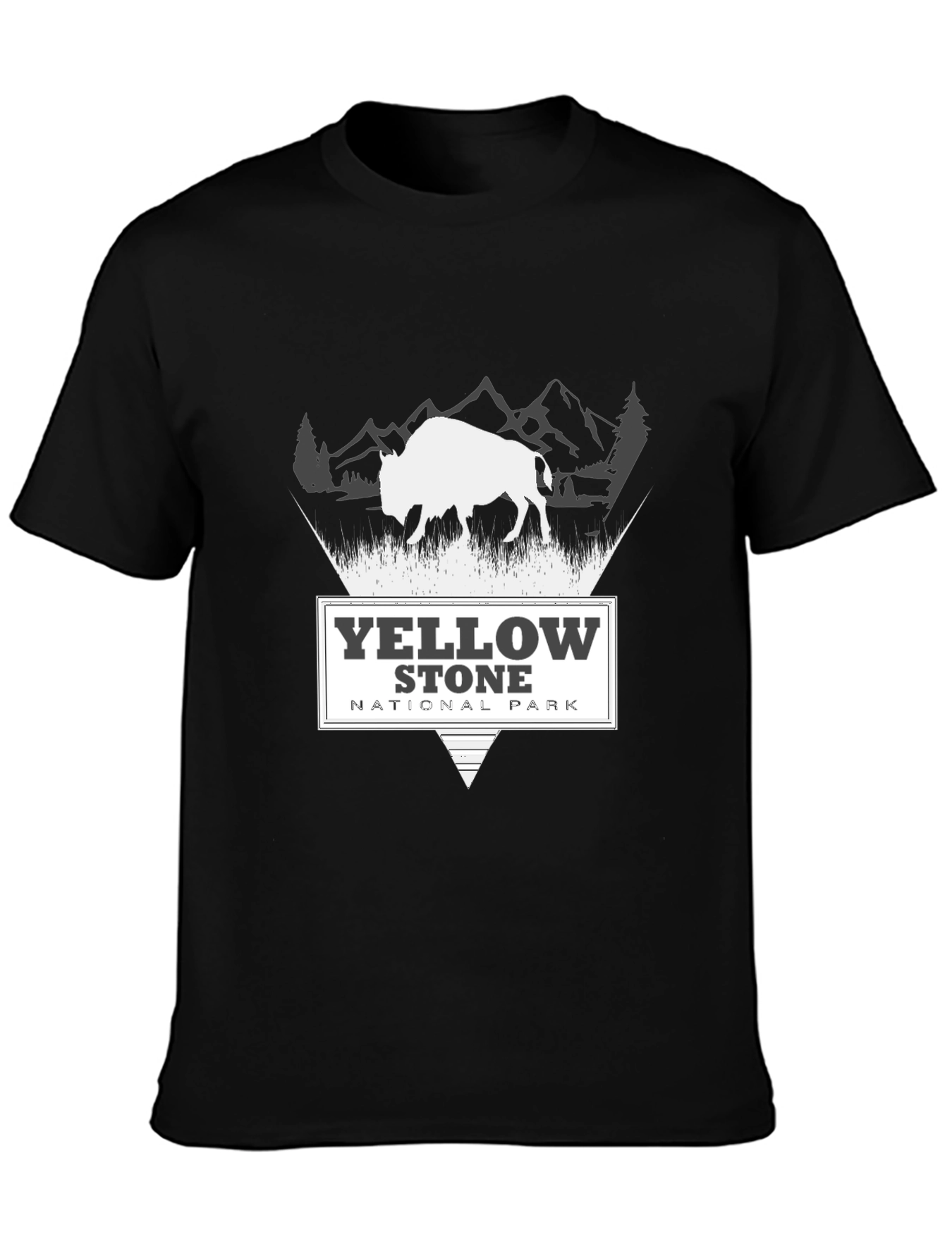 Yellowstone National Park Black Graphic Tee