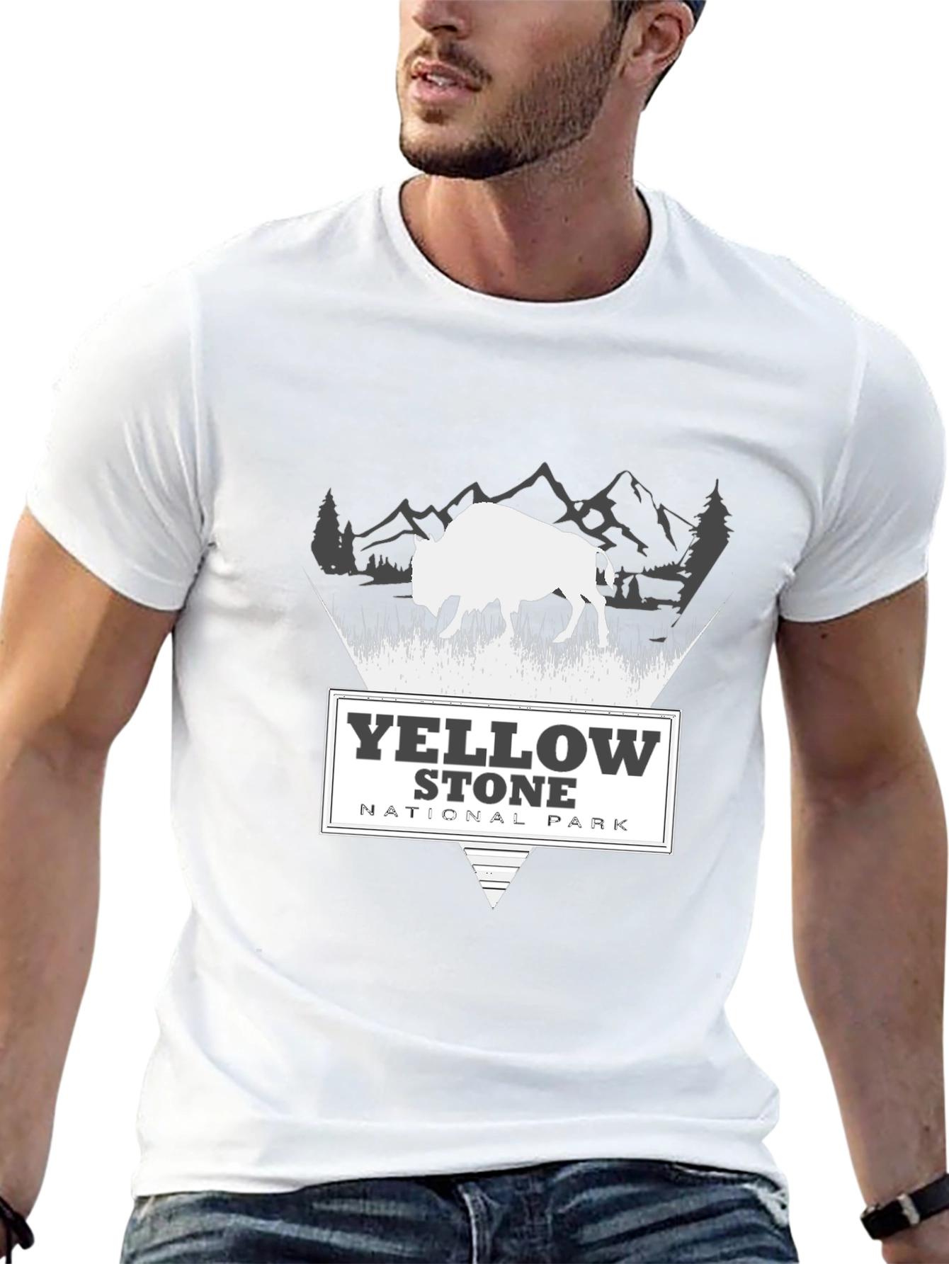 Yellowstone National Park Black Graphic Tee