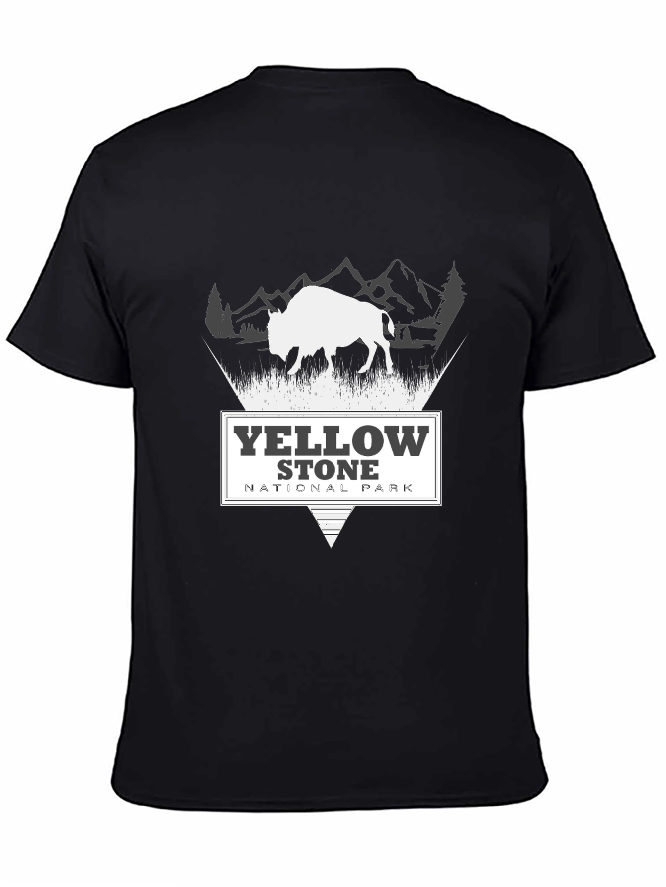 Yellowstone National Park Black Graphic Tee
