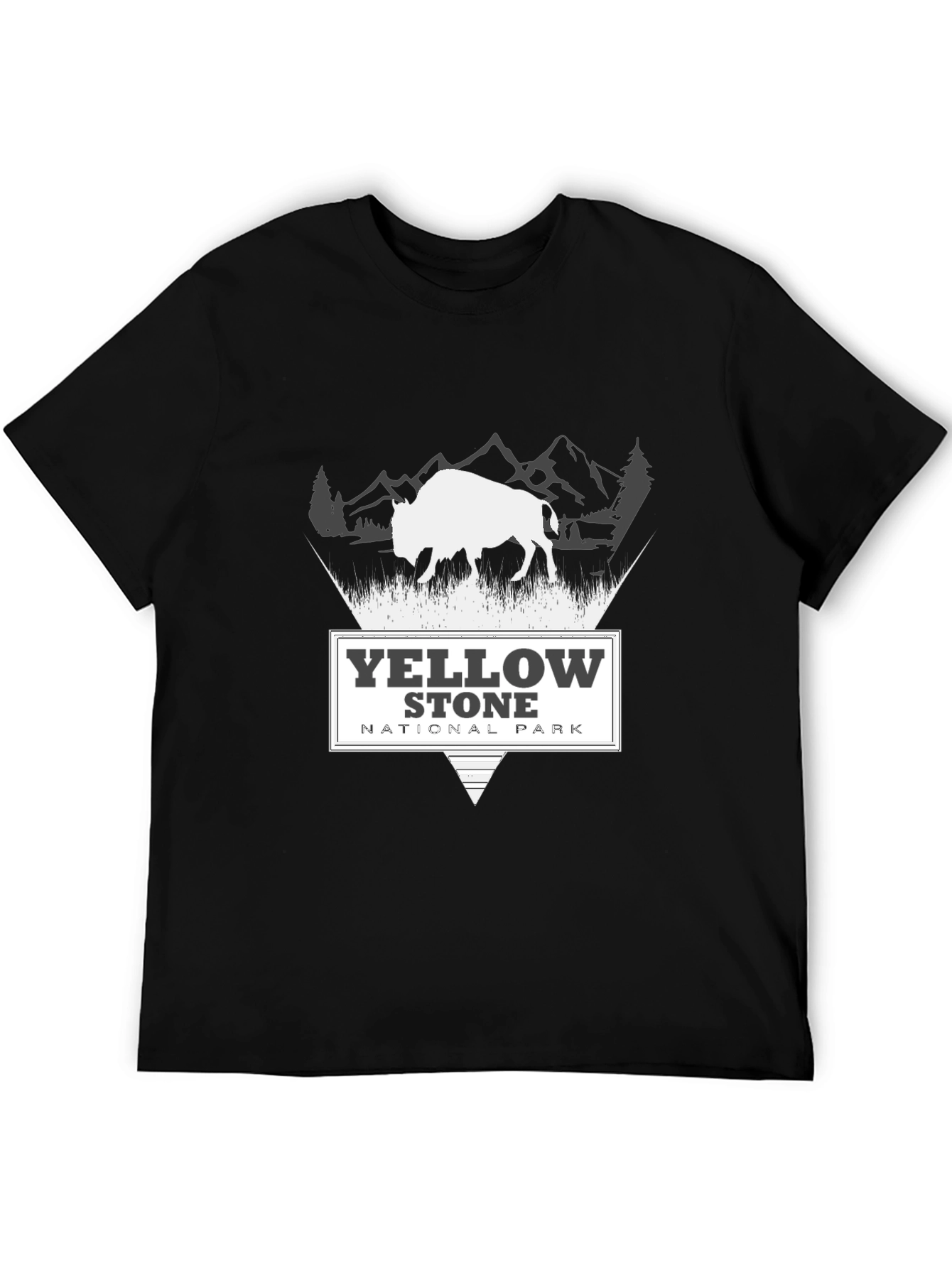 Yellowstone National Park Black Graphic Tee