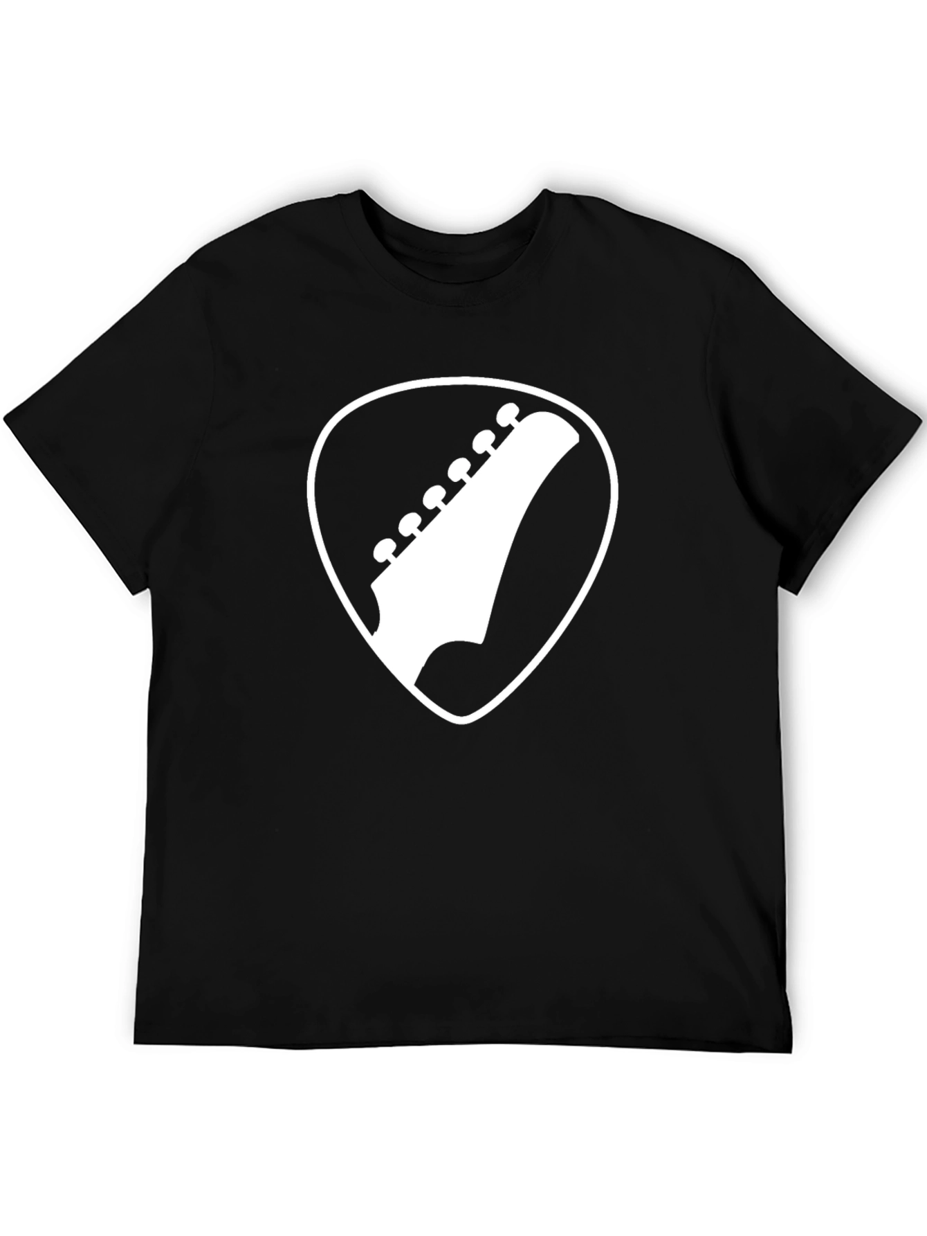 Guitar Pick Headstock Graphic Tee - Music Lover Shirt