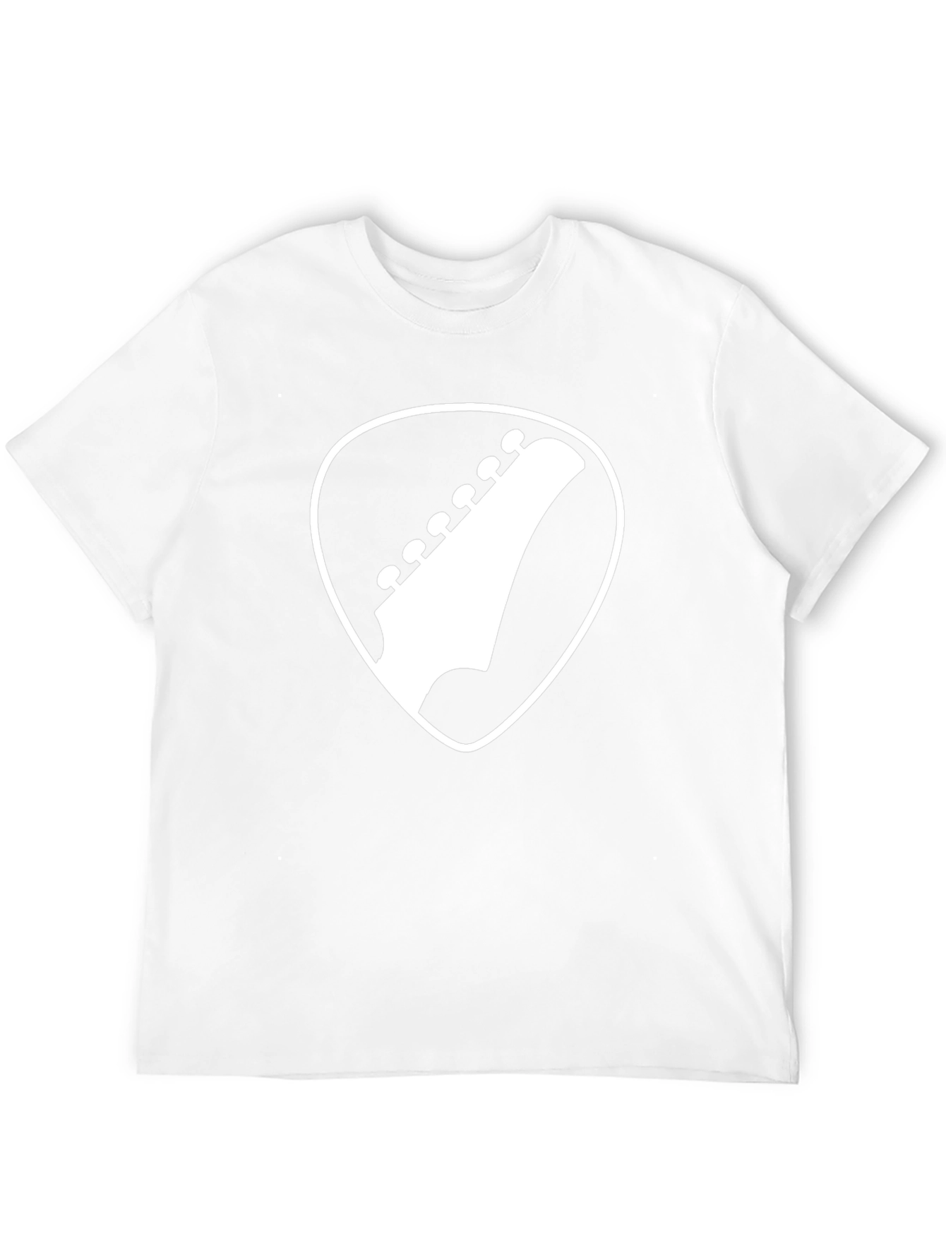 Guitar Pick Headstock Graphic Tee - Music Lover Shirt