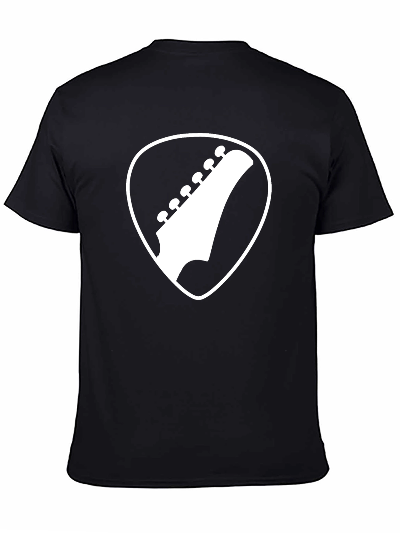 Guitar Pick Headstock Graphic Tee - Music Lover Shirt