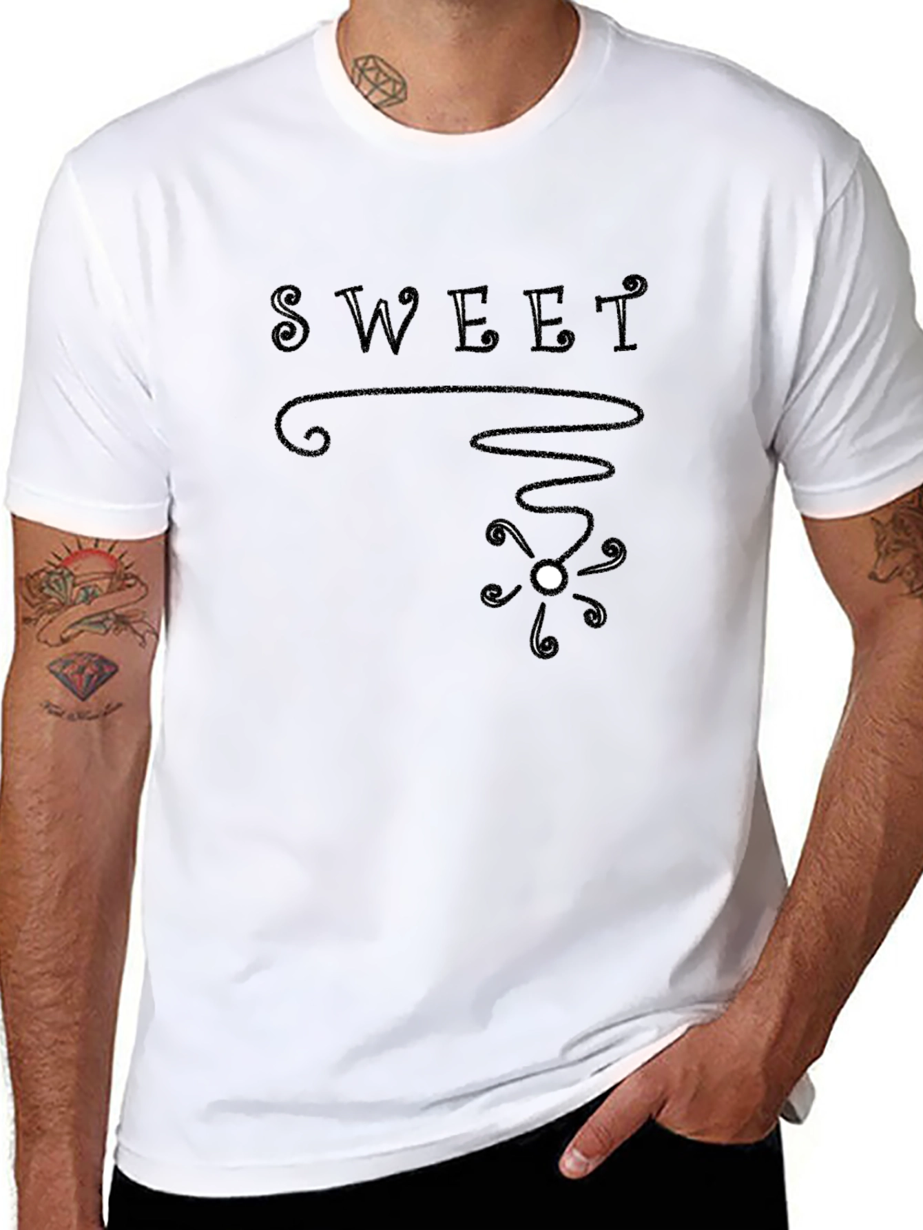 Sweet Graphic Black T-Shirt