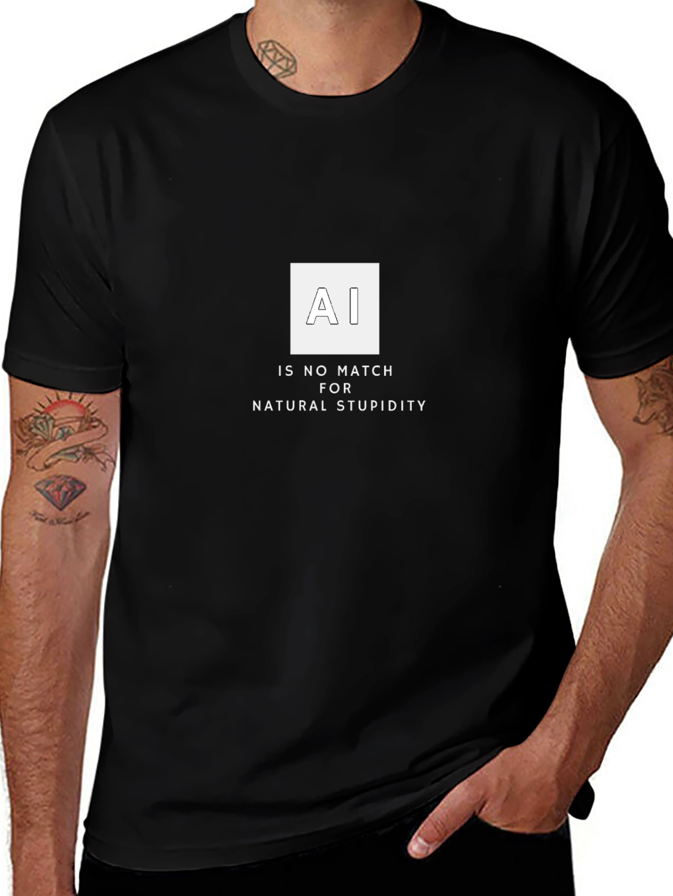 AI vs. Natural Stupidity Graphic T-Shirt
