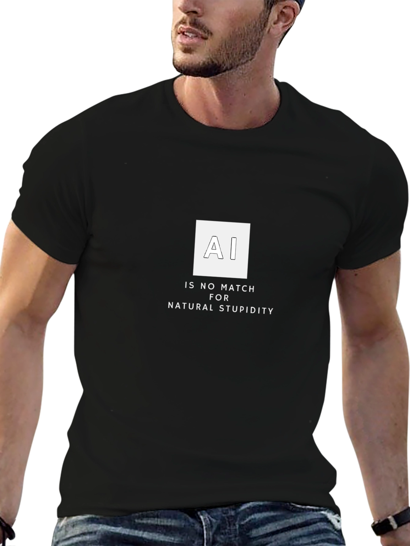 AI vs. Natural Stupidity Graphic T-Shirt