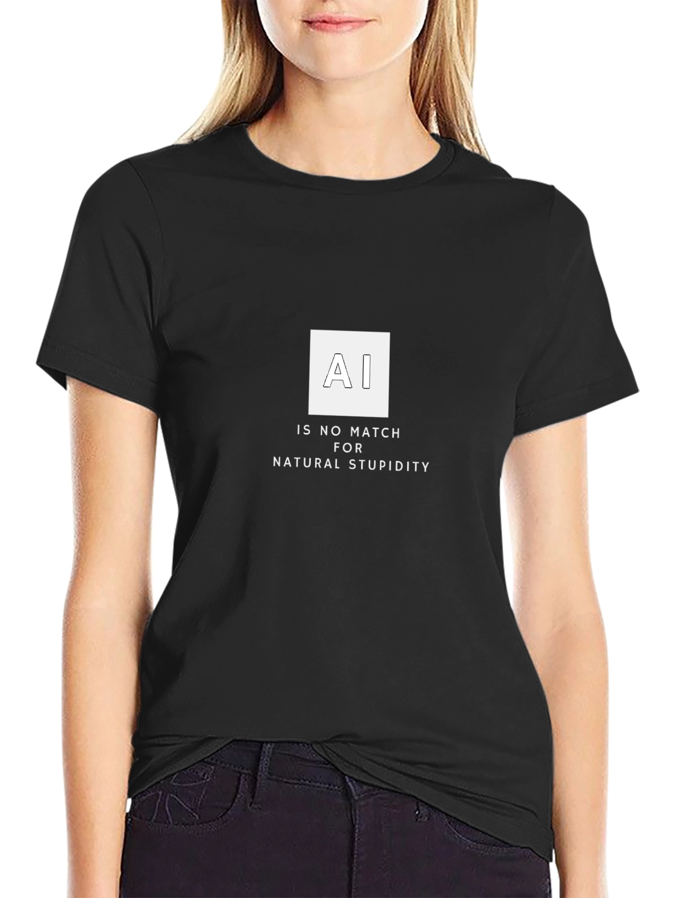 AI vs. Natural Stupidity Graphic T-Shirt
