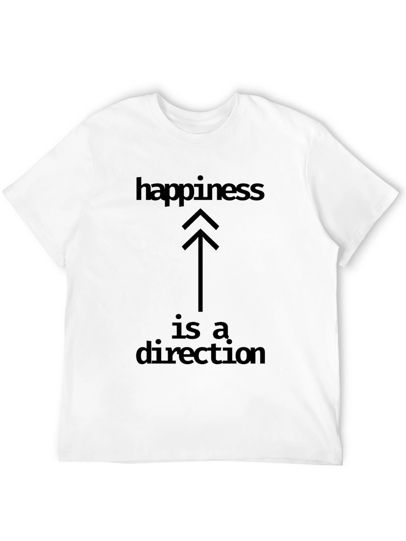 Happiness Direction Black Graphic Tee
