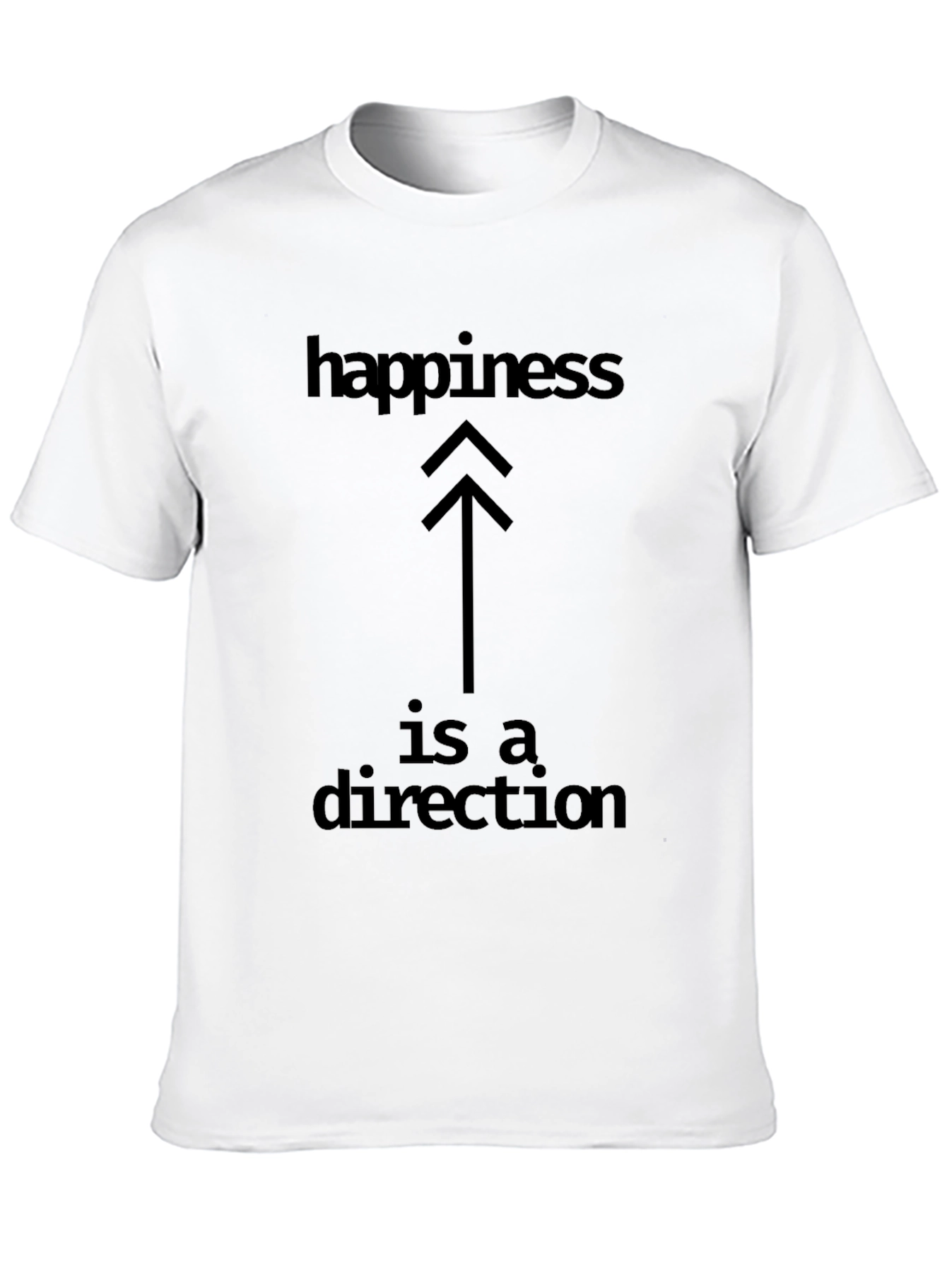 Happiness Direction Black Graphic Tee