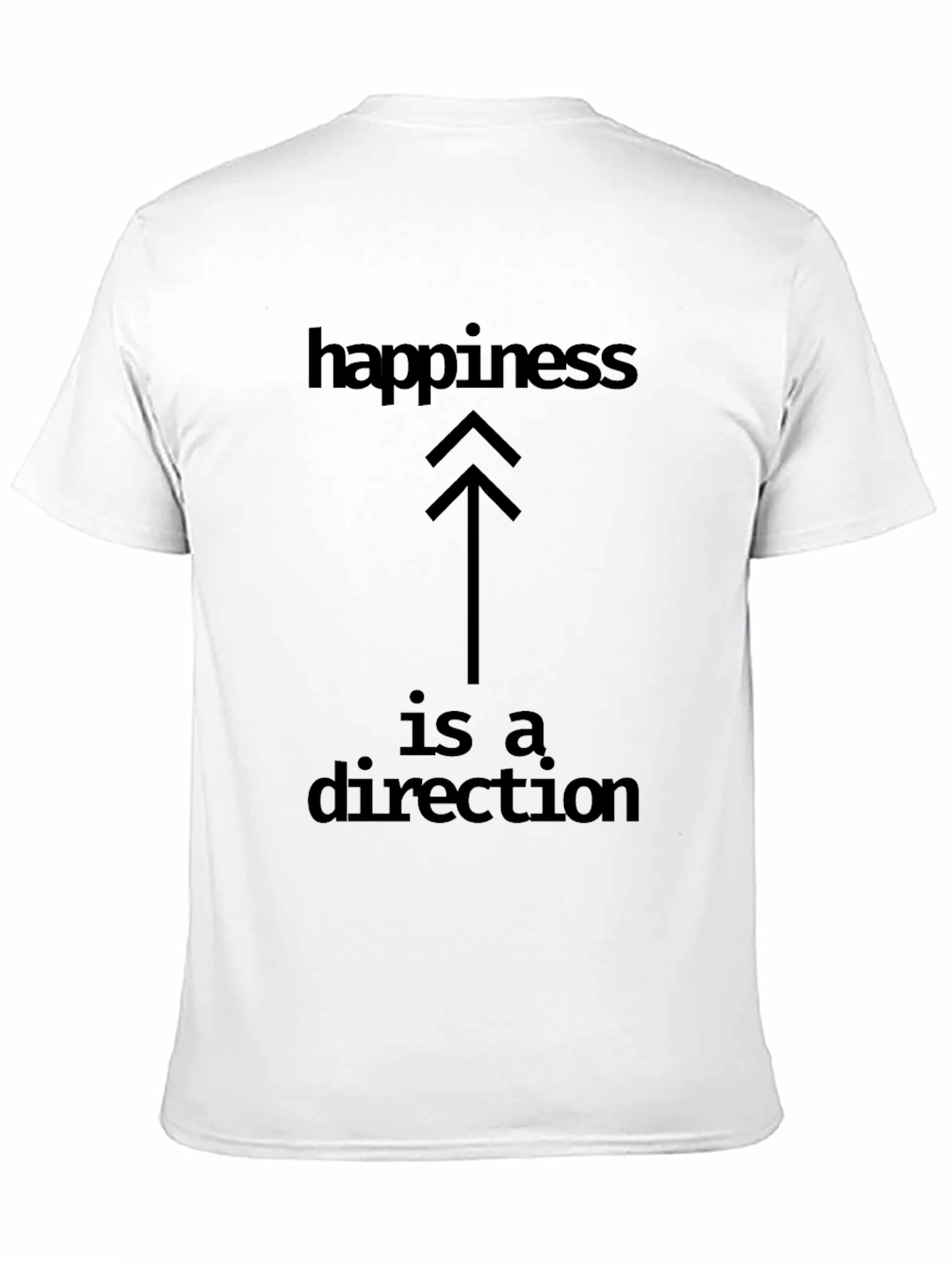 Happiness Direction Black Graphic Tee