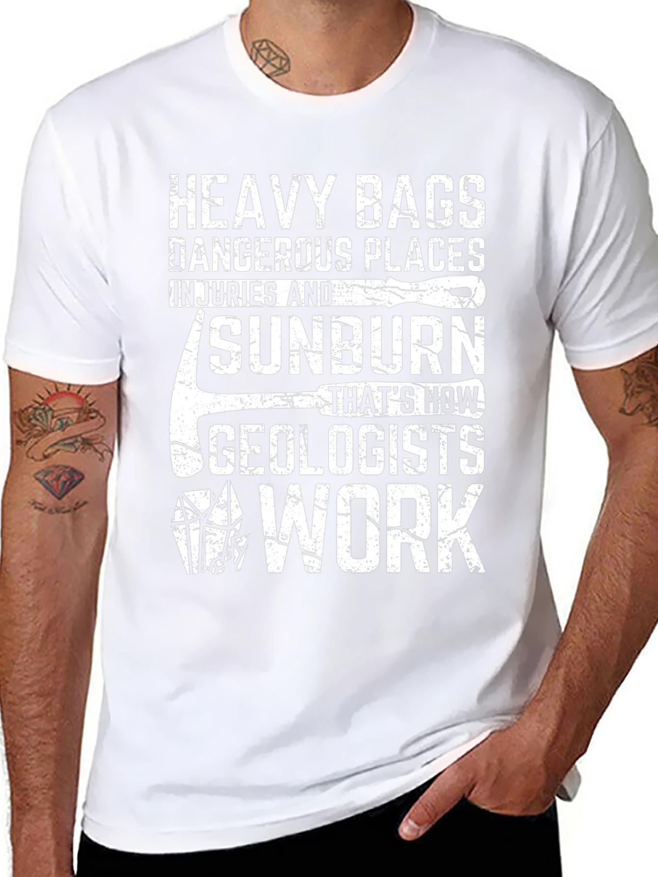 Geologist Work T-Shirt - Heavy Bags & Sunburn