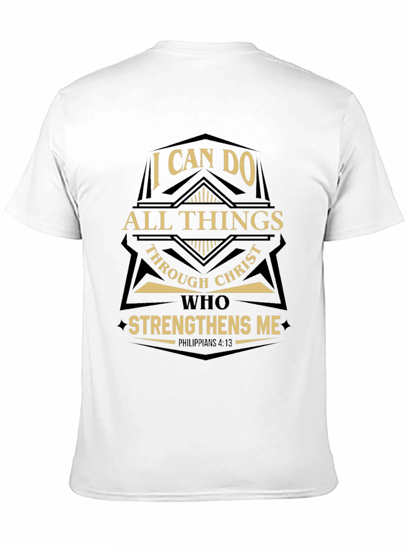 I Can Do All Things Through Christ Black T-Shirt