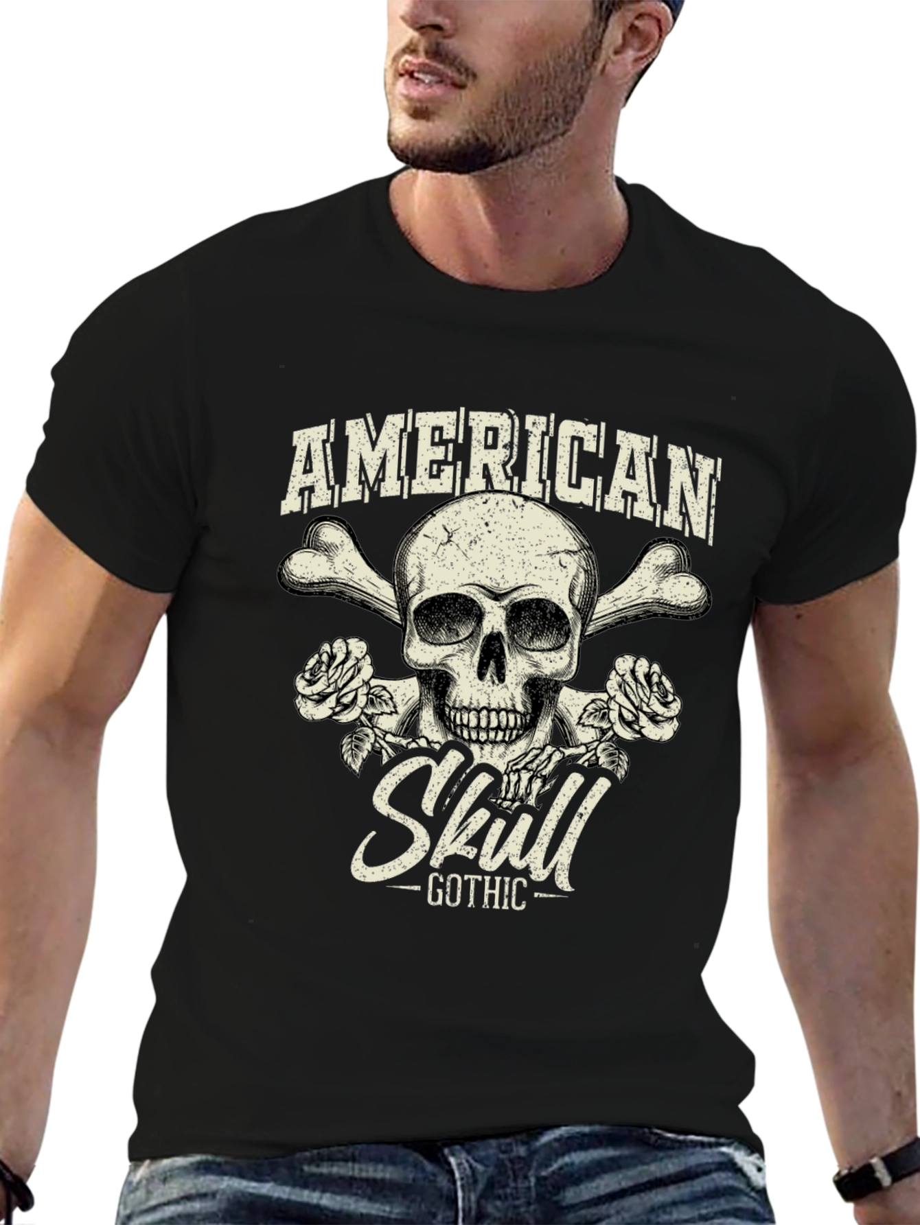 American Skull Gothic T-Shirt