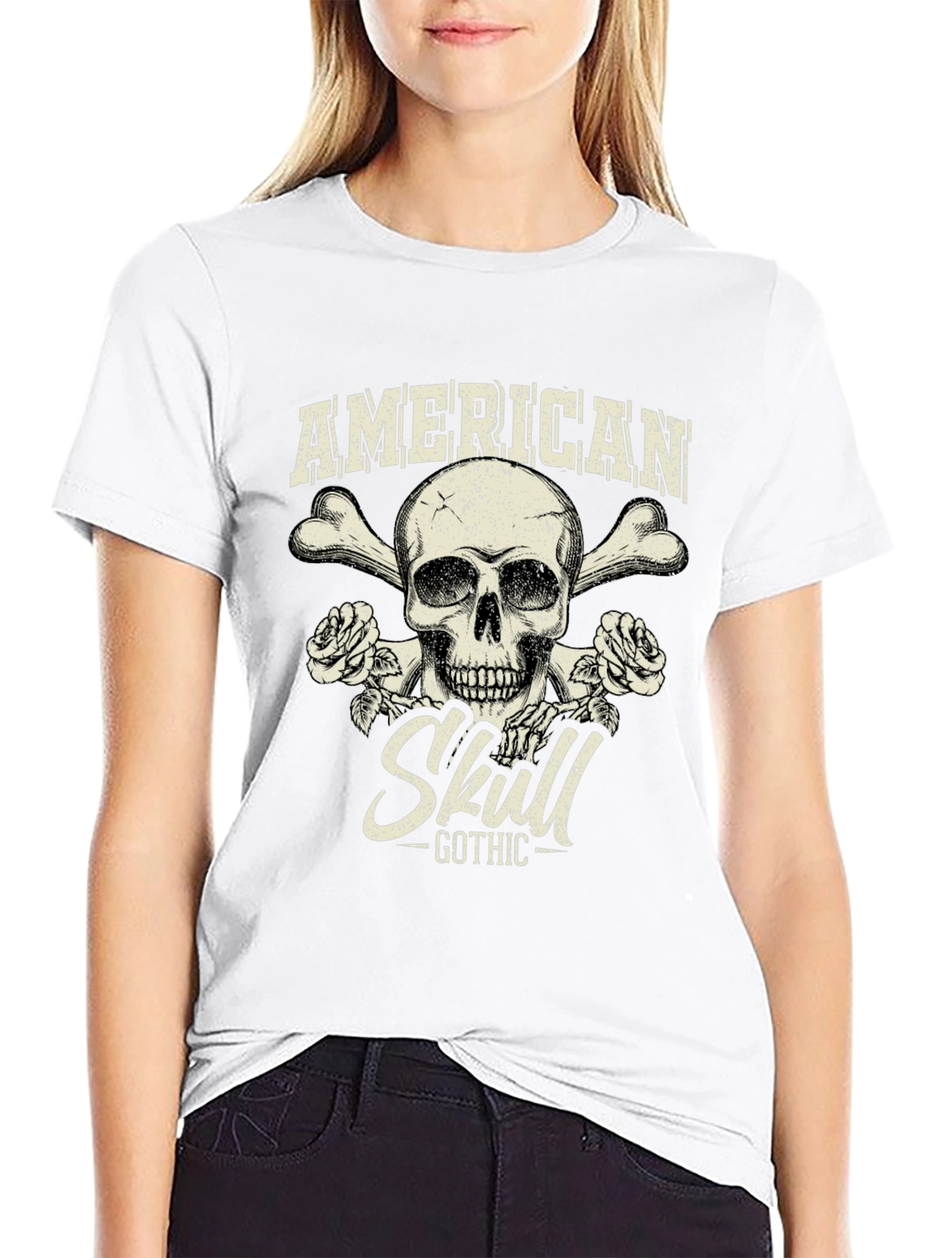 American Skull Gothic T-Shirt
