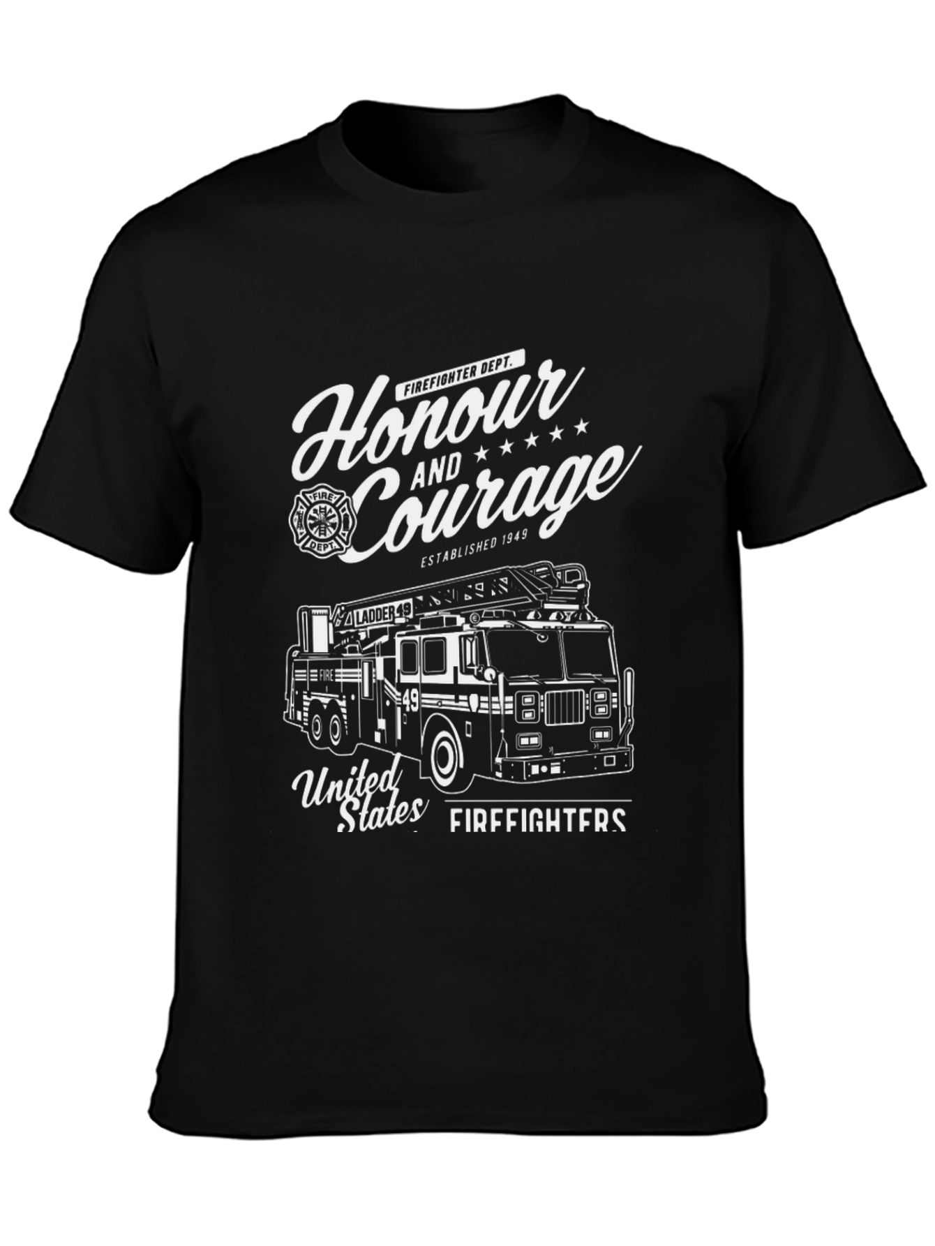 Firefighter Honour & Courage Graphic T-Shirt
