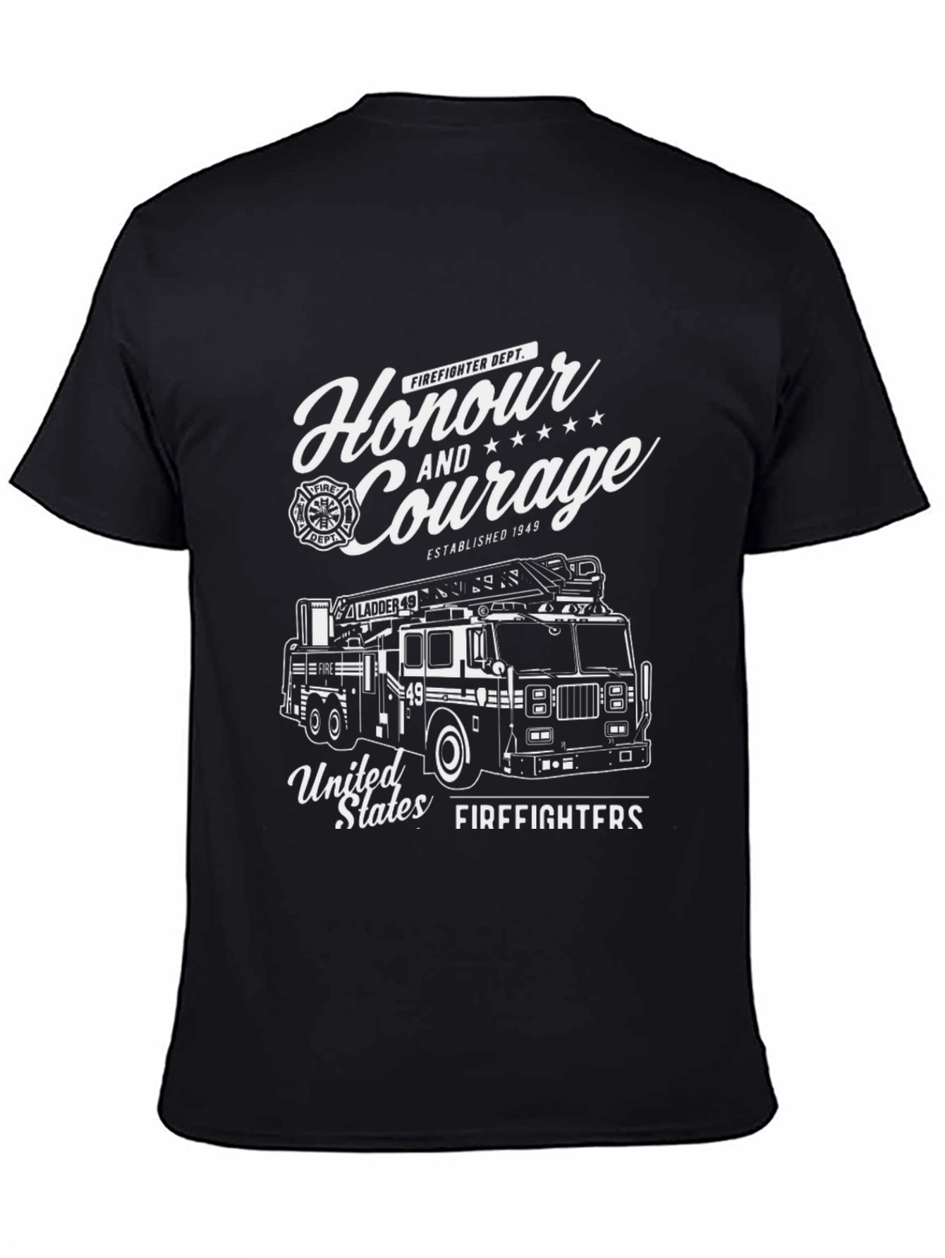 Firefighter Honour & Courage Graphic T-Shirt