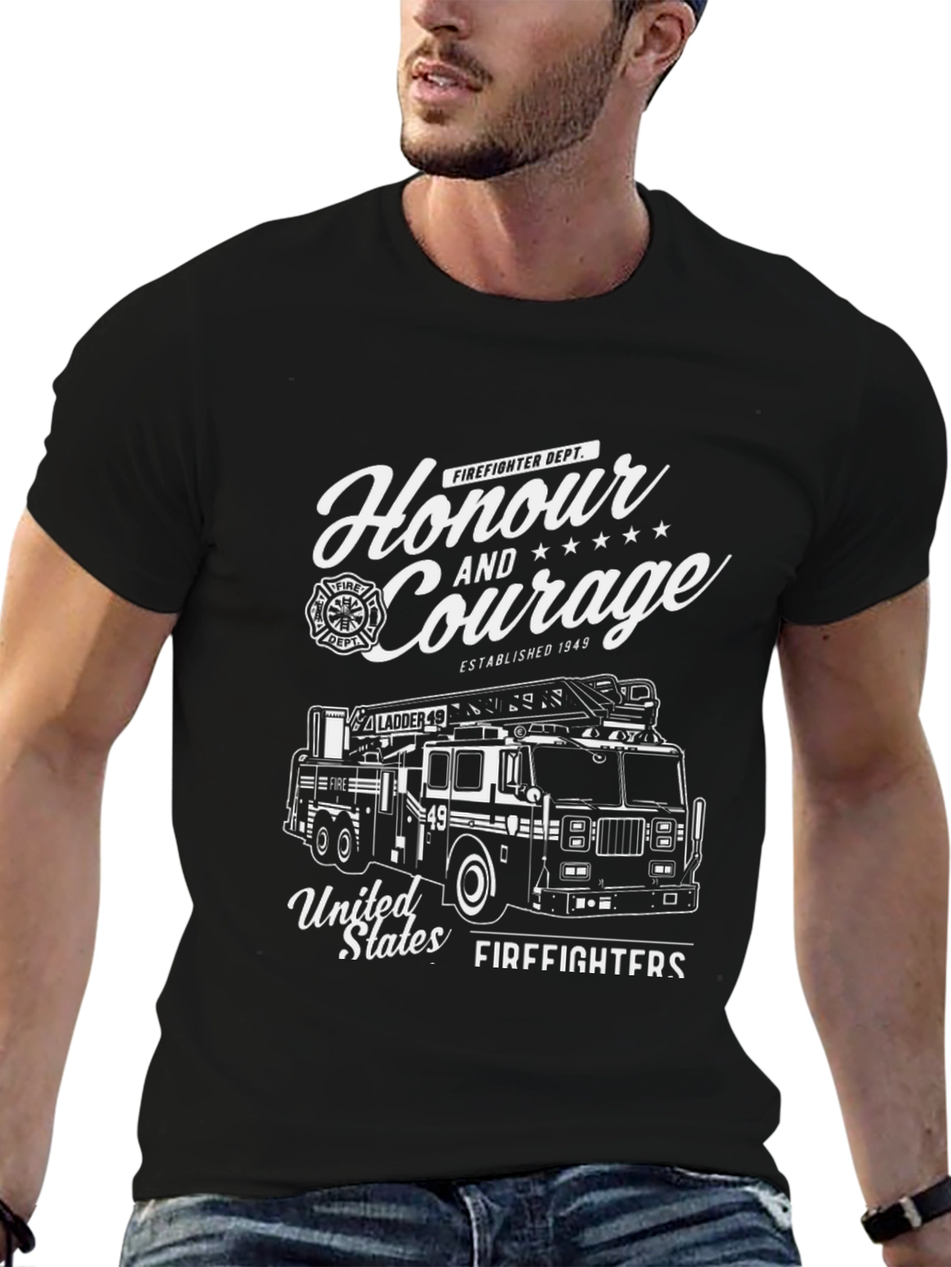 Firefighter Honour & Courage Graphic T-Shirt