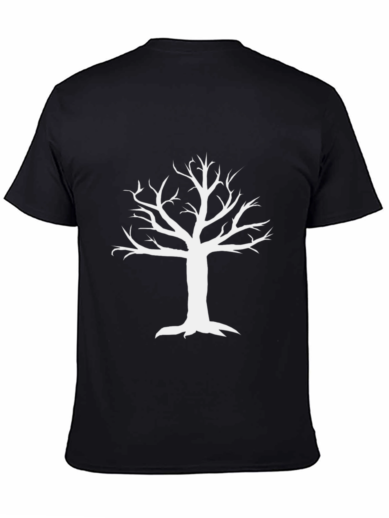 White Tree Graphic Black T-Shirt