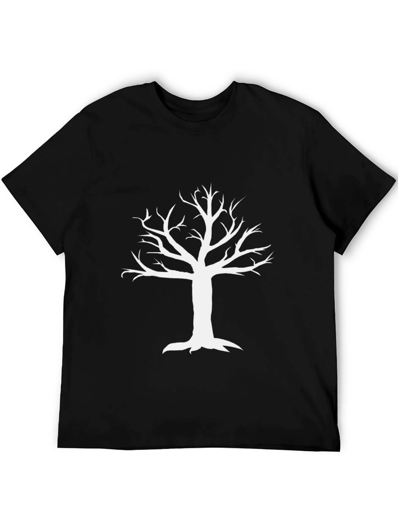 White Tree Graphic Black T-Shirt