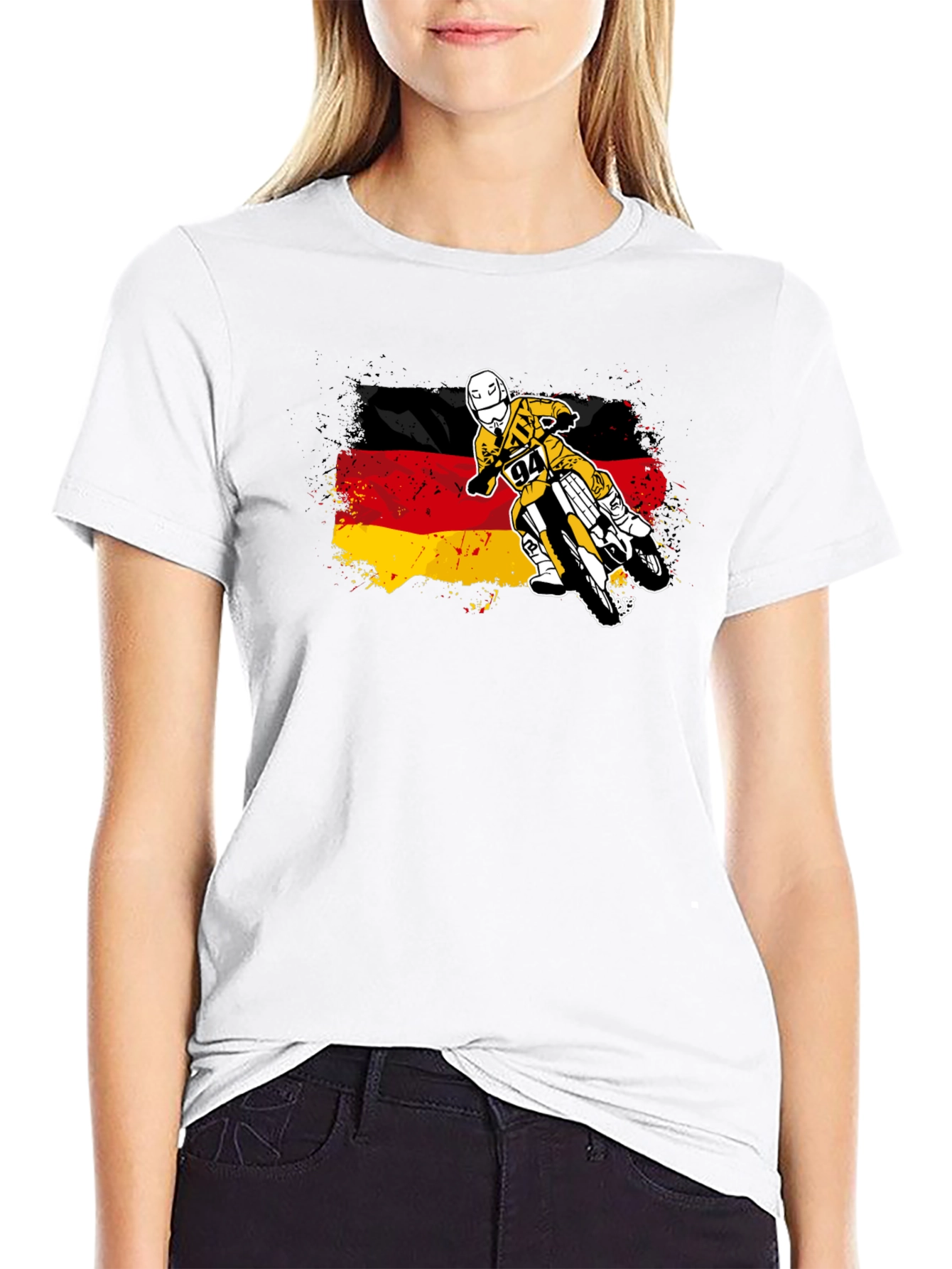 German Flag Motocross T-Shirt - Ride with Pride!