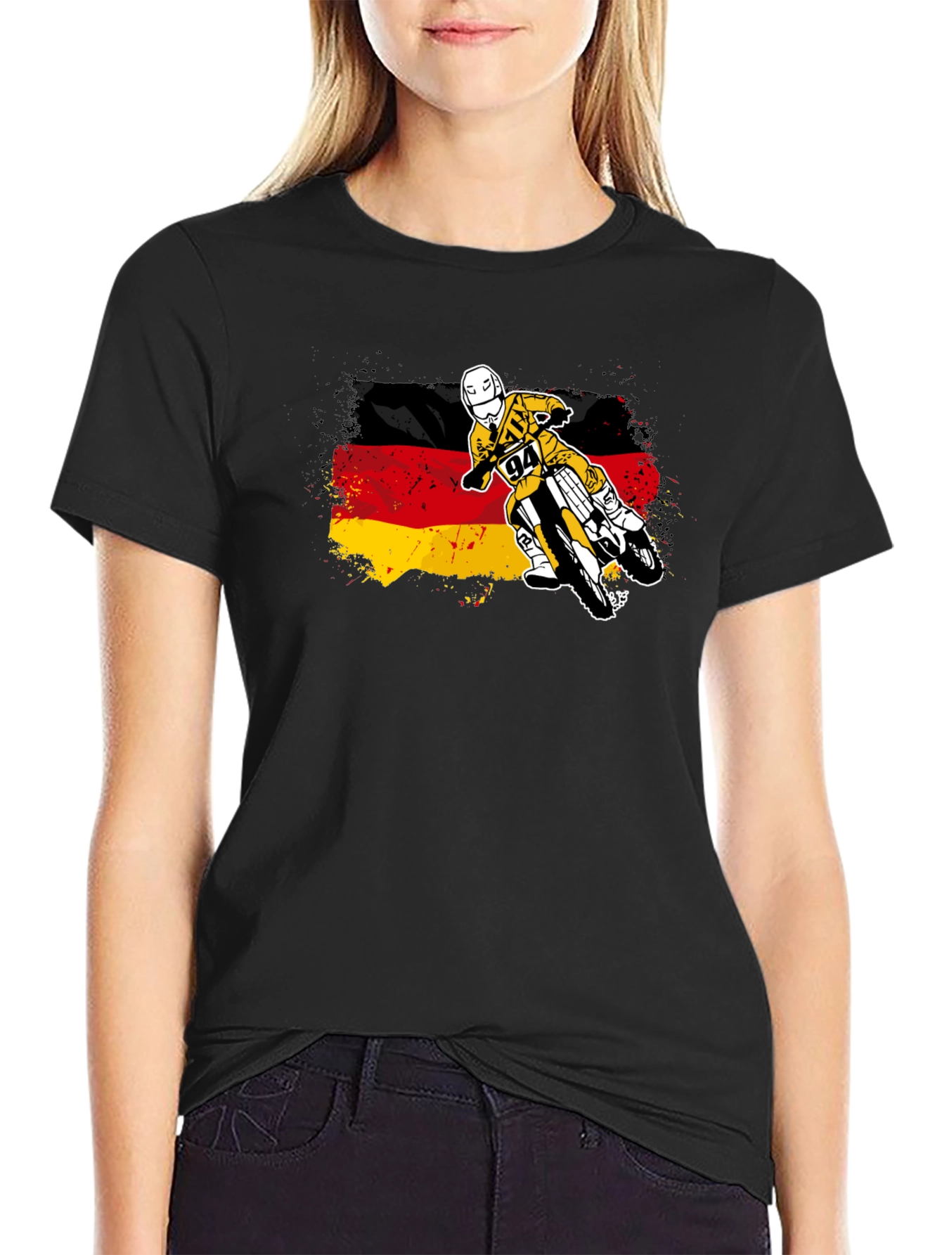 German Flag Motocross T-Shirt - Ride with Pride!