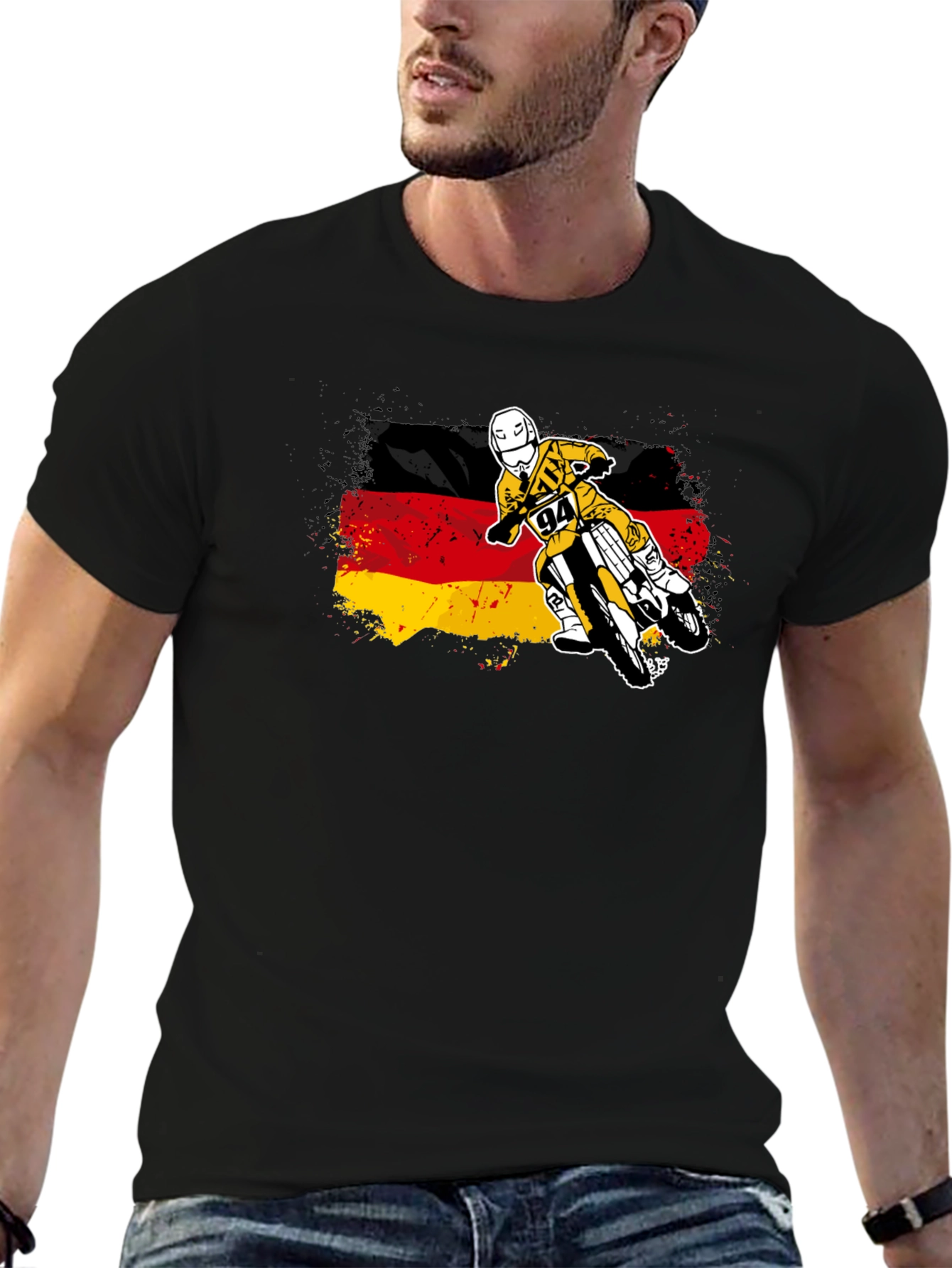 German Flag Motocross T-Shirt - Ride with Pride!