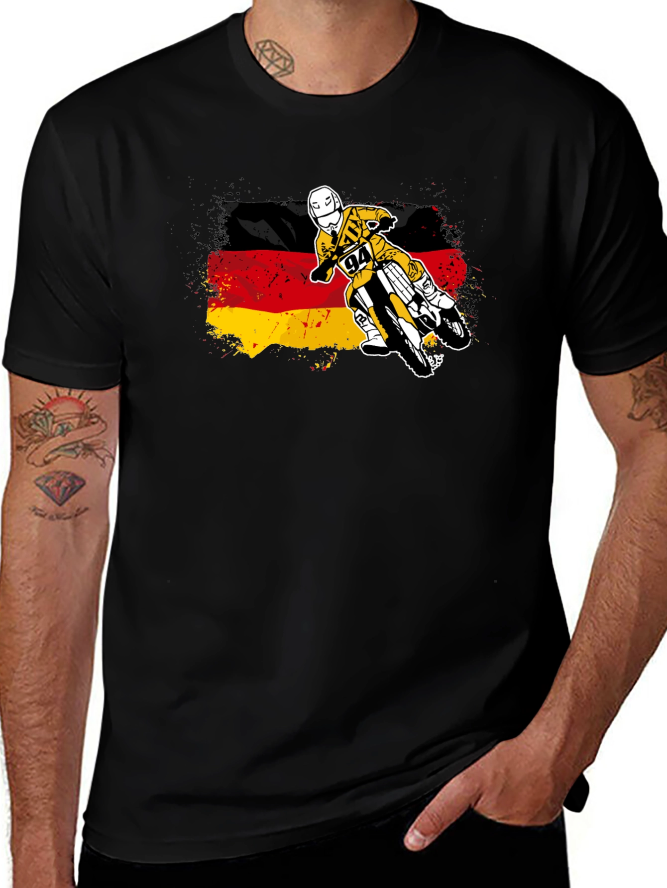 German Flag Motocross T-Shirt - Ride with Pride!