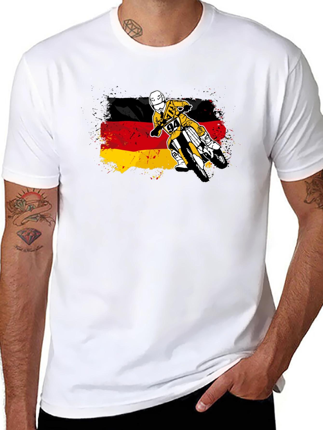 German Flag Motocross T-Shirt - Ride with Pride!