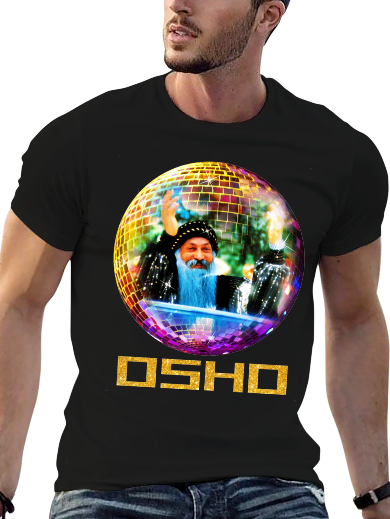 Osho Disco Ball Graphic Tee - Unique Design