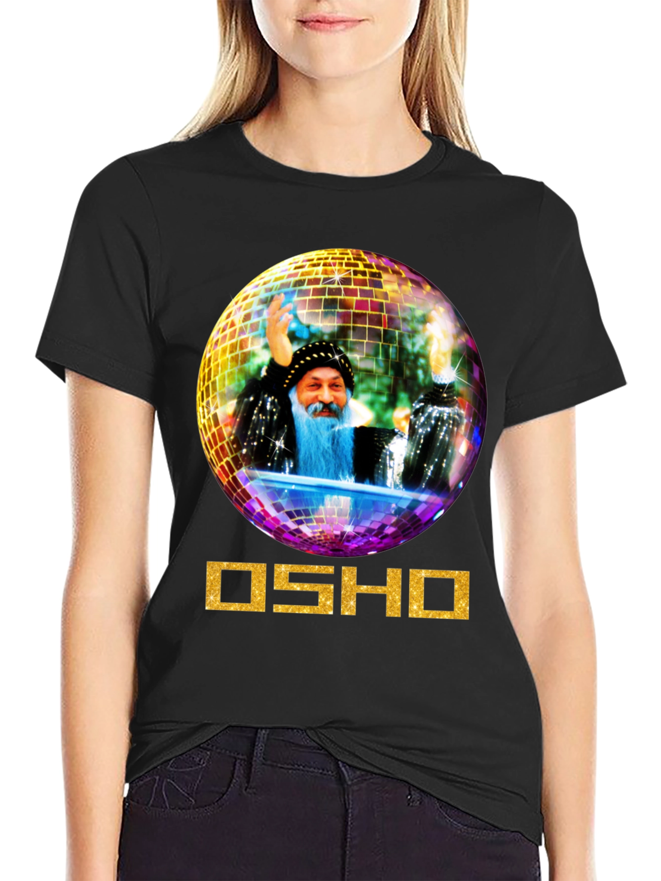 Osho Disco Ball Graphic Tee - Unique Design