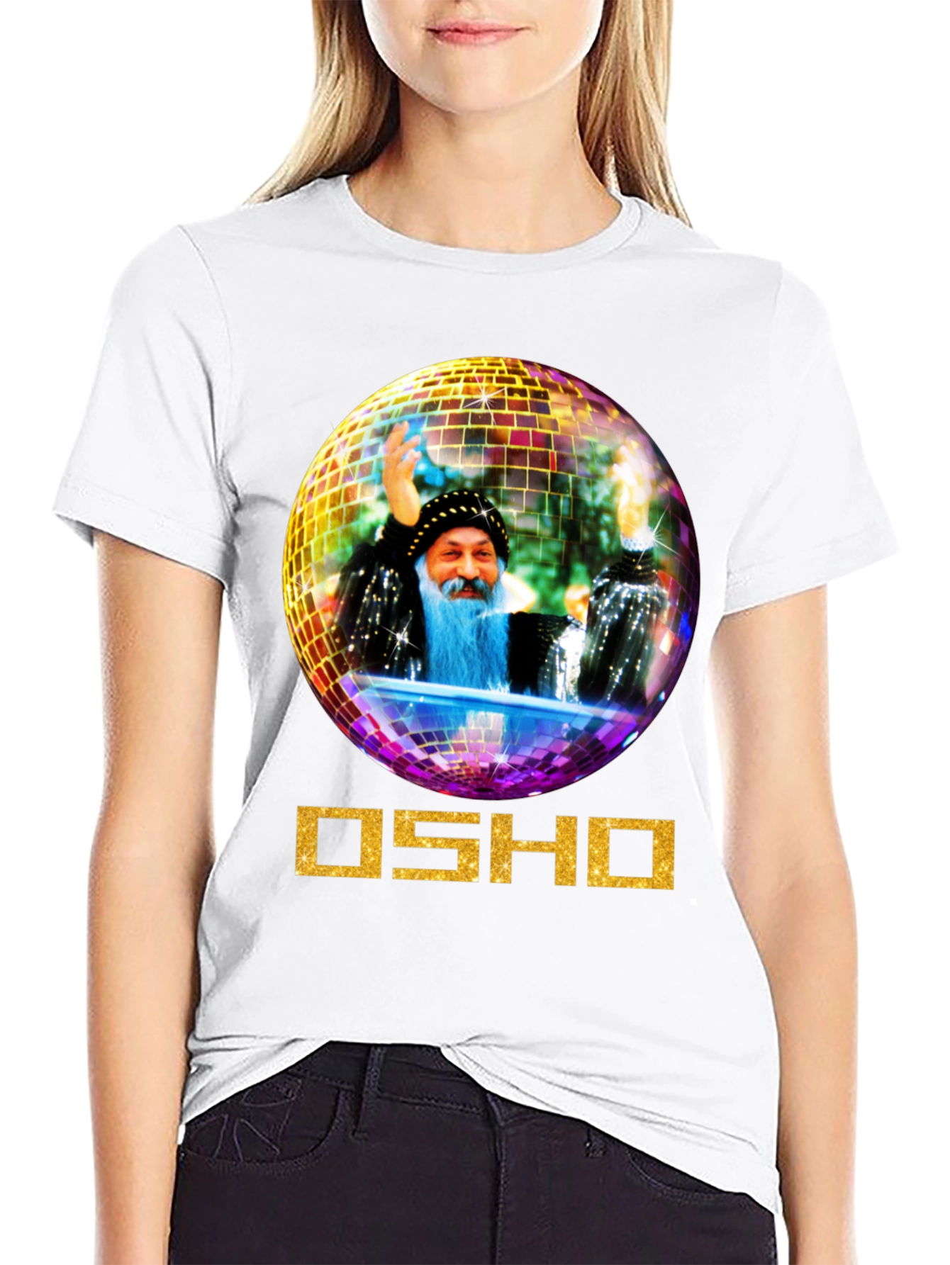 Osho Disco Ball Graphic Tee - Unique Design