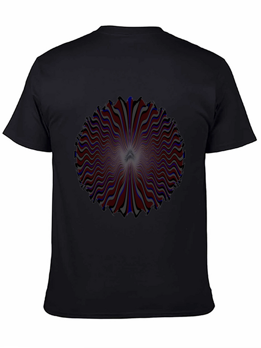 Optical Illusion Graphic Tee - Psychedelic Swirl Design